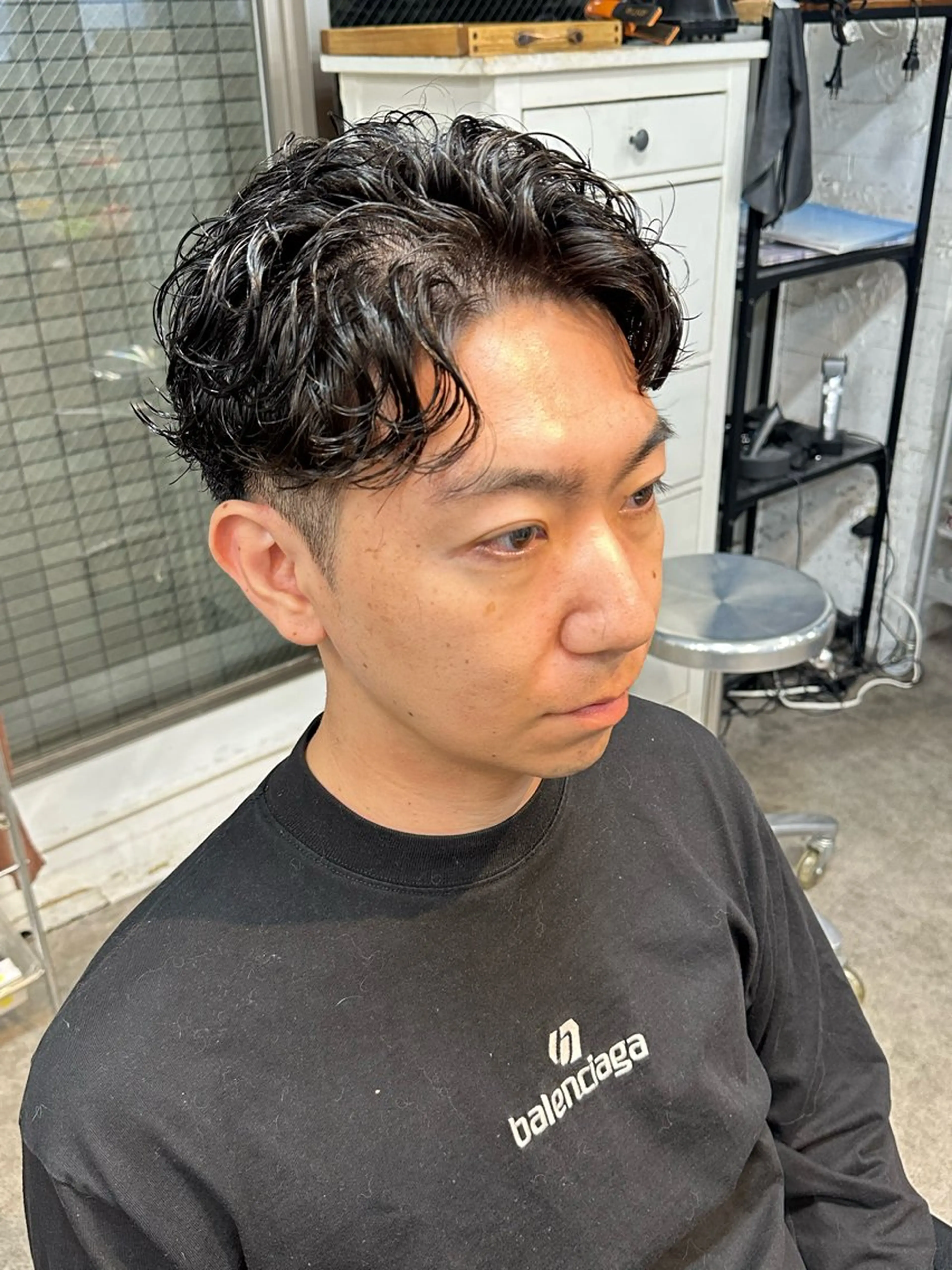 パーマ メンズ カット パーマ fifth men's原宿所属・fifth/原宿/ シャドウパーマ/カズのヘアスタイル