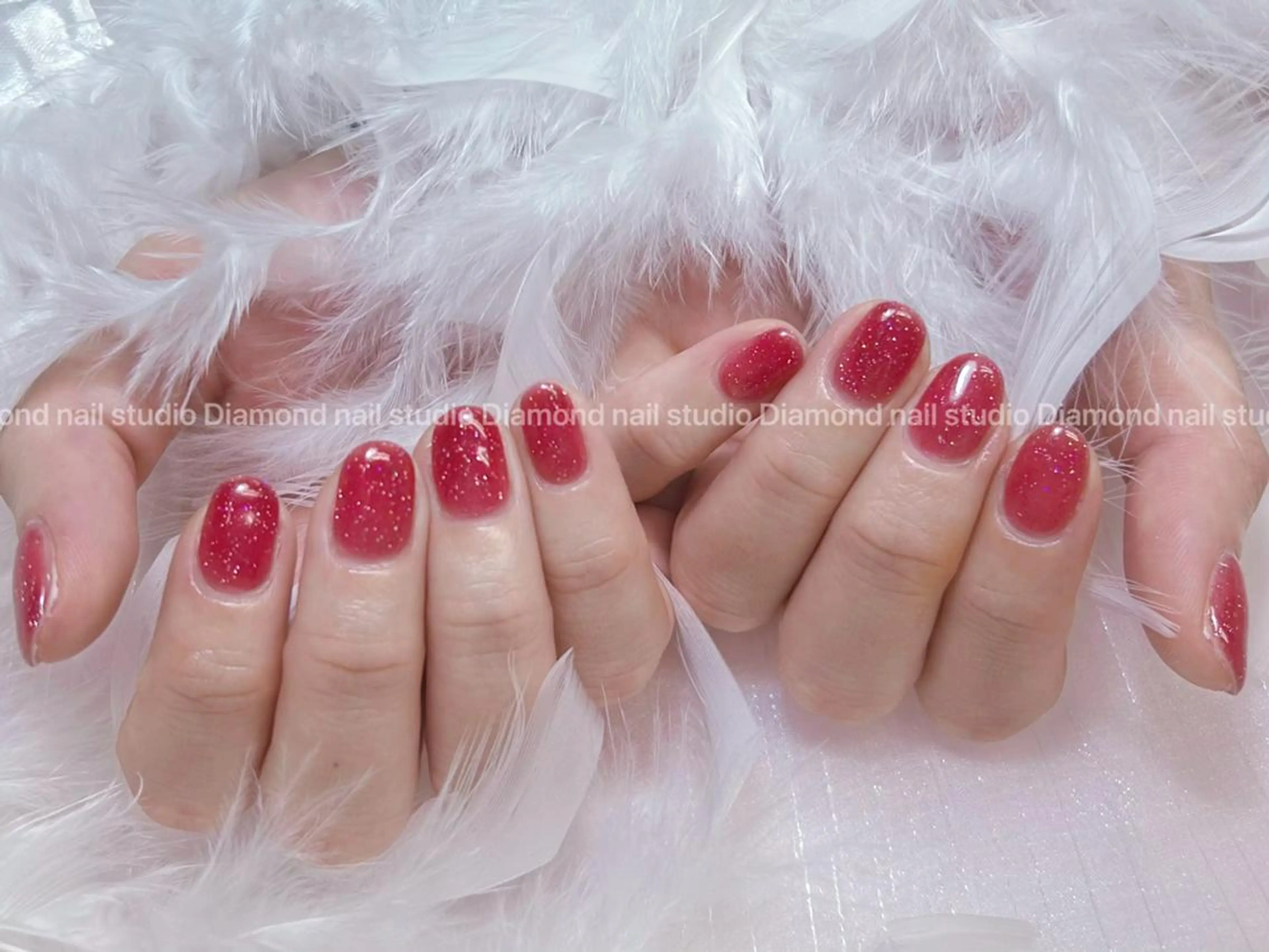 ネイル アートネイル オーロラネイル ガーリー キラキラネイル 韓国ネイル ハンドネイル Diamond ✨のネイルデザイン