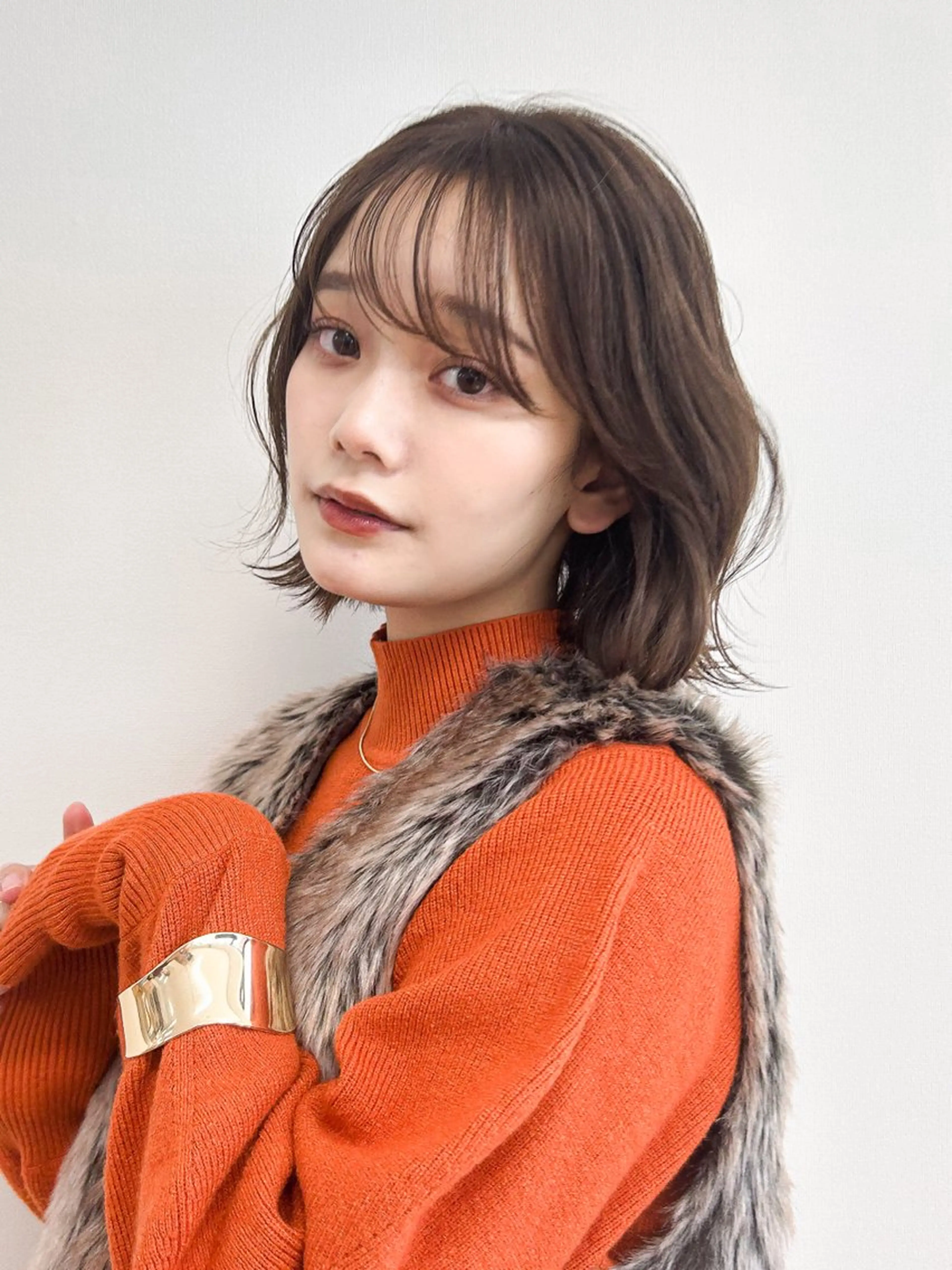 ミディアム カラー ヘアアレンジ カット ヘアカラー トリートメント BASSA 石神井公園店のヘアスタイル