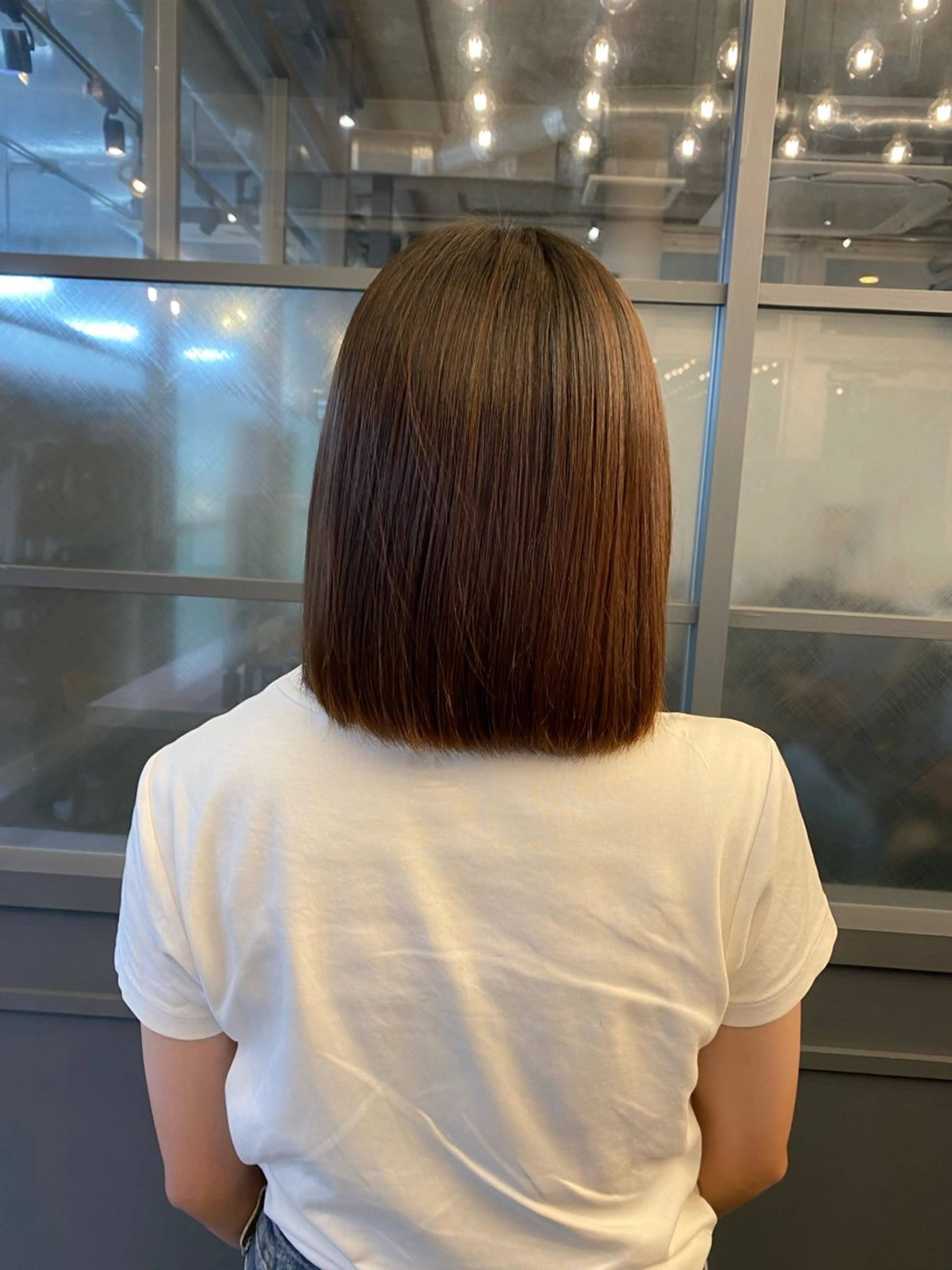 ミディアム ミディアムパーマ ハセガワ レナのヘアスタイル