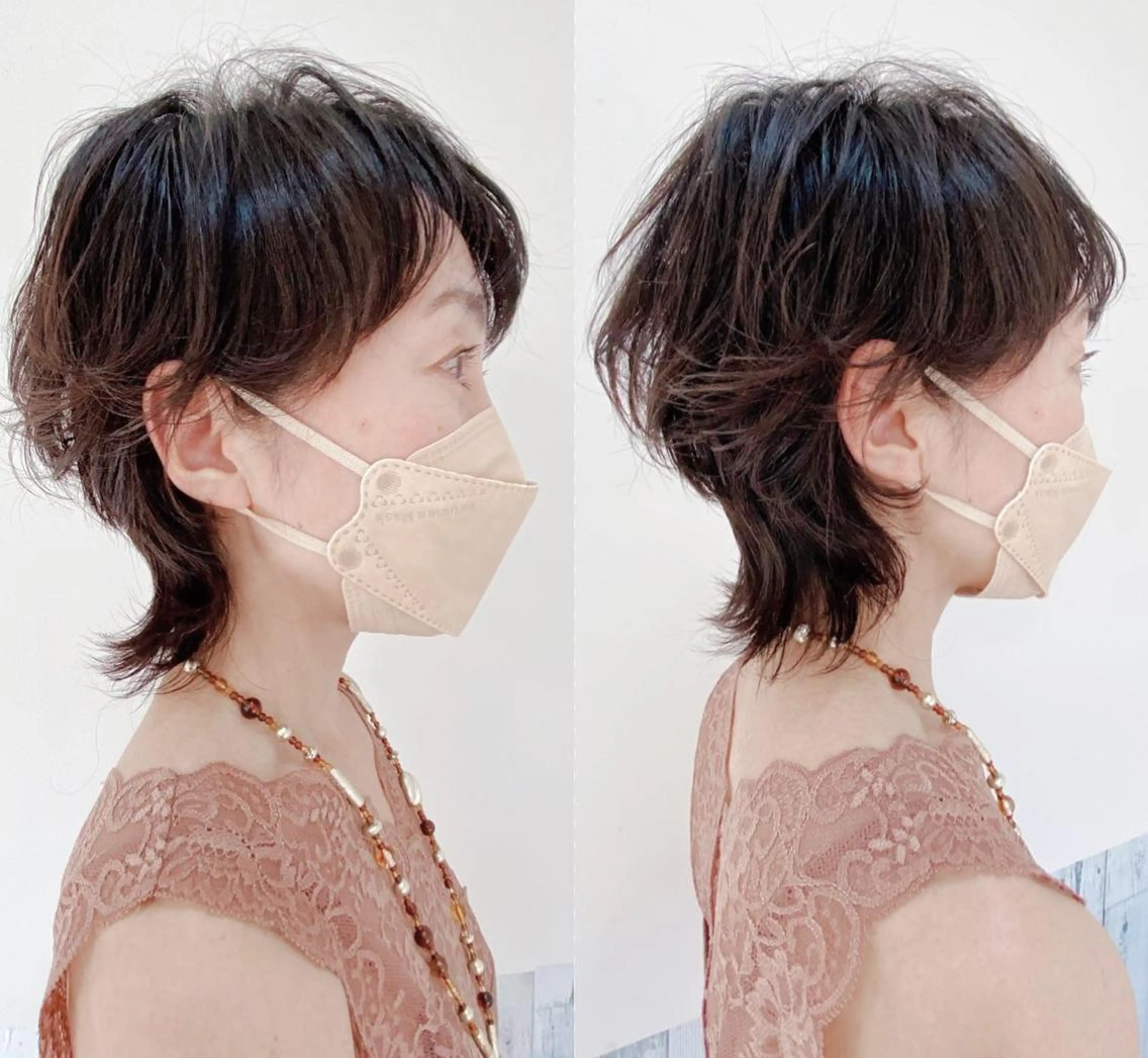 ショート カラー ショートボブ ボブ くびれヘア くせ毛 学生 favorite b Charmeのヘアスタイル