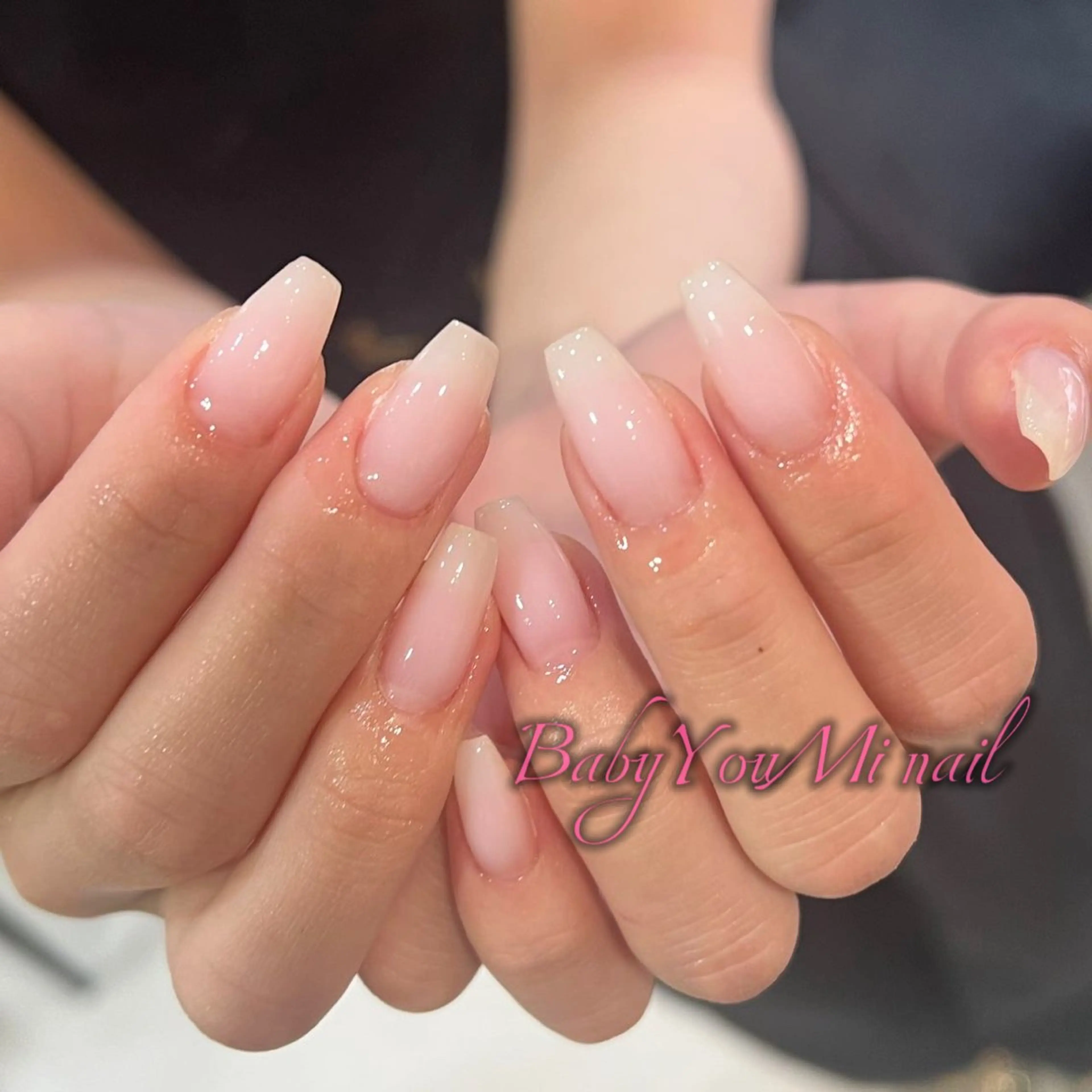 ネイル オーロラネイル フラワーネイル フットネイル フレンチネイル ジェルネイル ハンドネイル BabyYouMi ねねのネイルデザイン