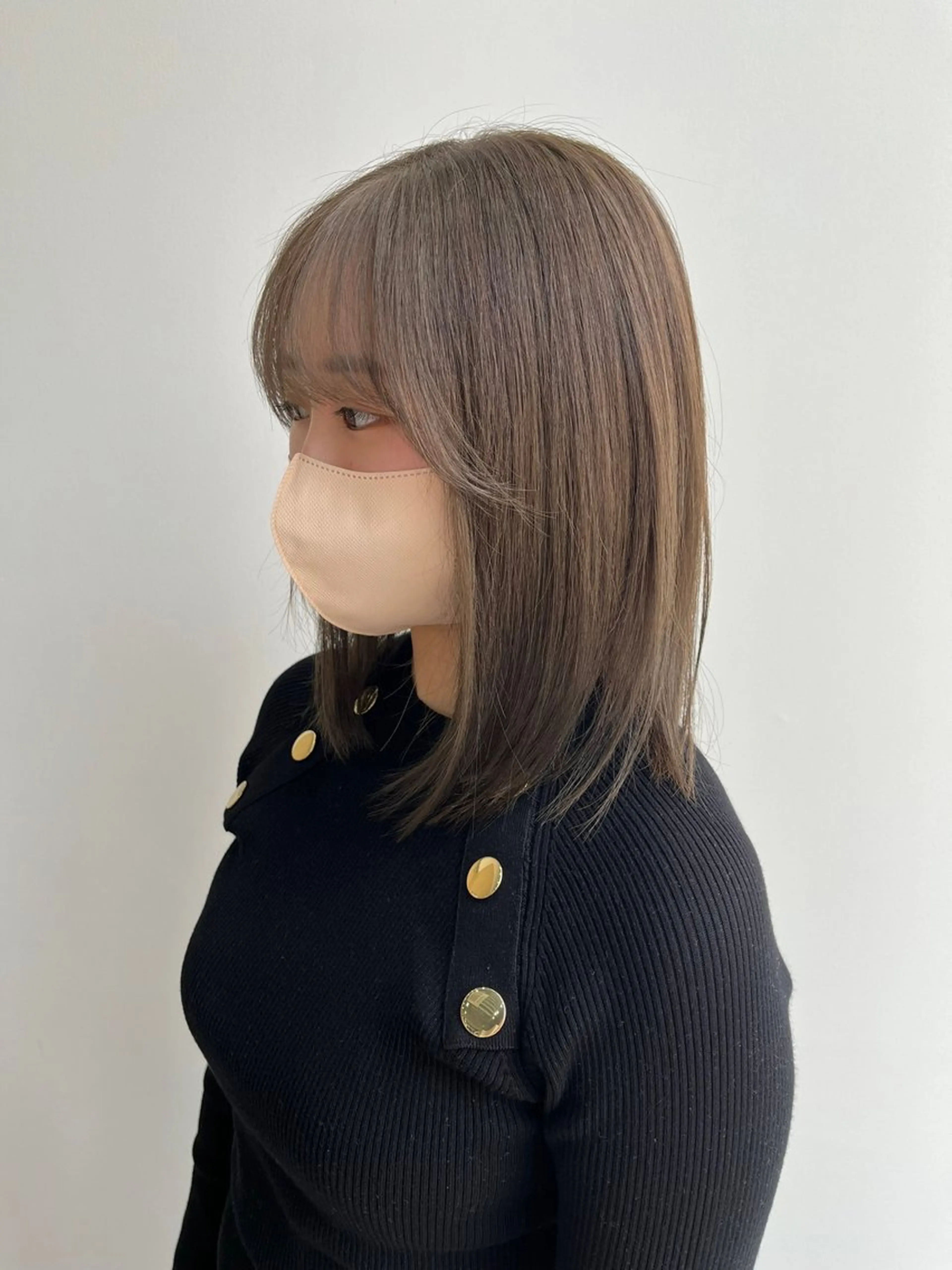 セミロング カラー ヘアアレンジ カット ヘアカラー トリートメント 暖色韓国ヘア🤍 保科侑花のヘアスタイル