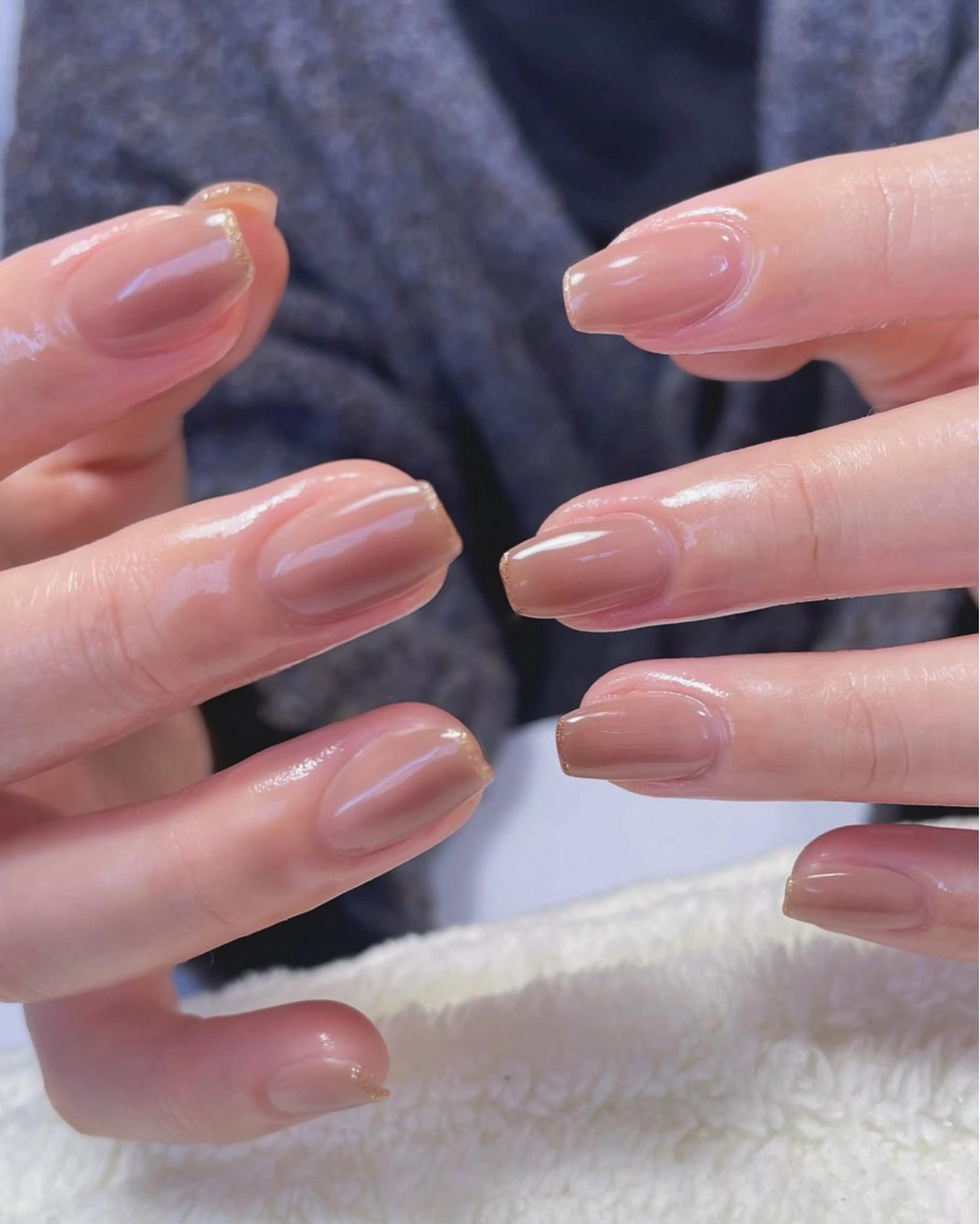 ネイル ラメ(グリッター) オフィスネイル ワンカラーネイル シンプルネイル ハンドネイル Chicchi 加茂宮駅徒歩3分のネイルデザイン