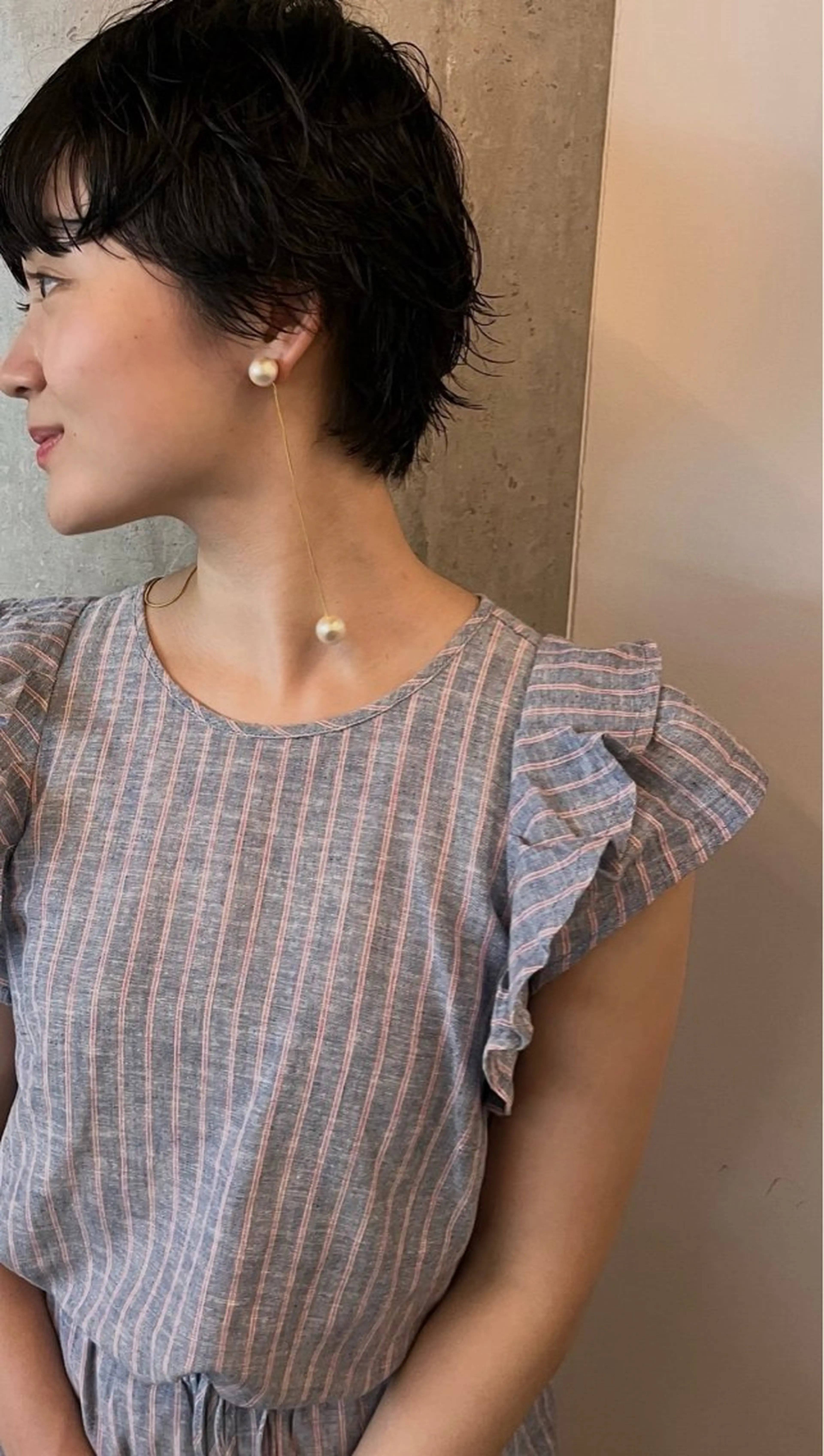 ショート パーマ ショートヘア ニュアンスパーマ カット パーマ kos所属・西室隆義 二子玉川/艶カラーのヘアスタイル