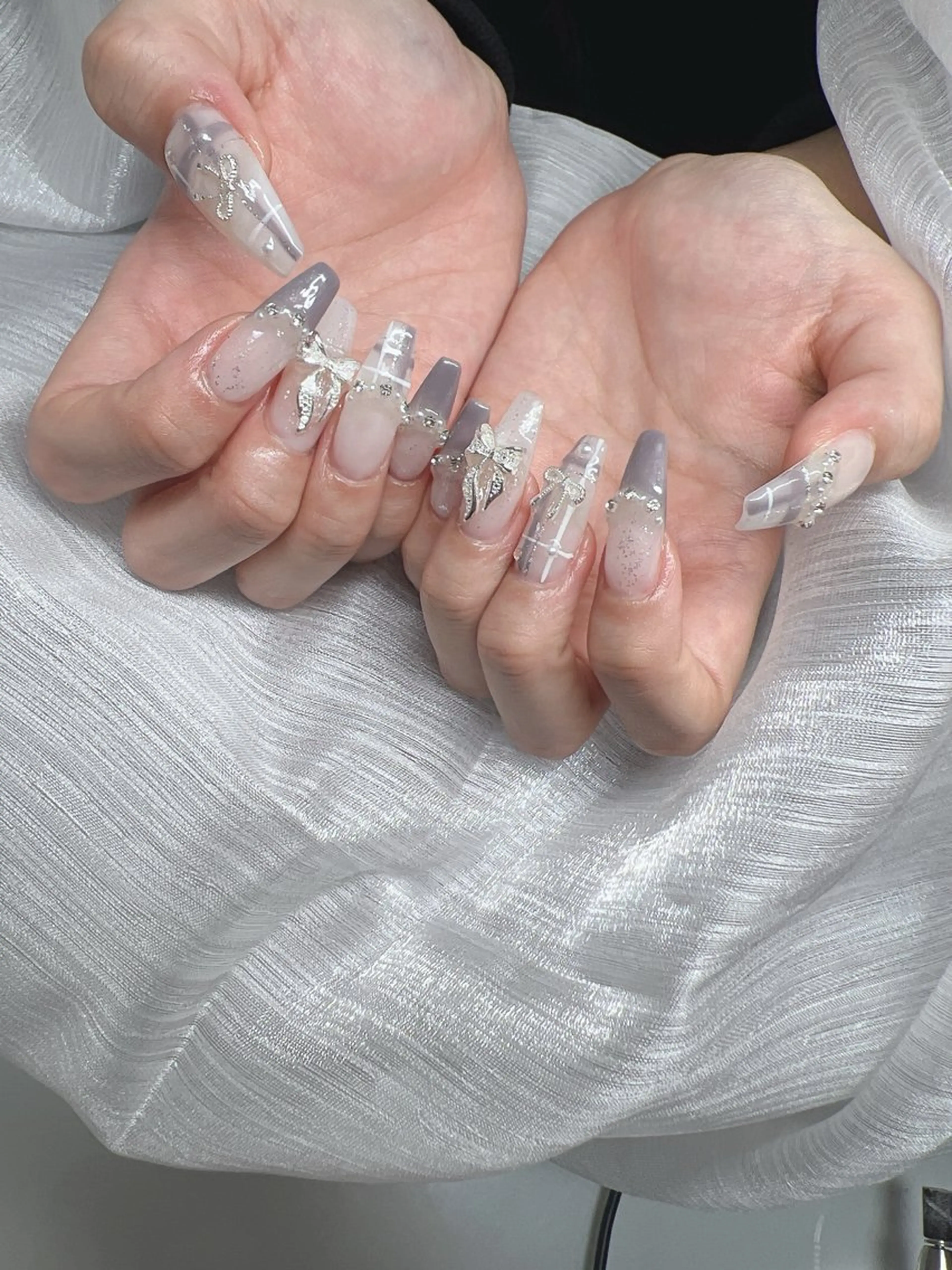 ネイル 長さ出し ハロウィン マグネットネイル ミラーネイル ネイルチップ Lee Nails チップ長さだし専門店のネイルデザイン