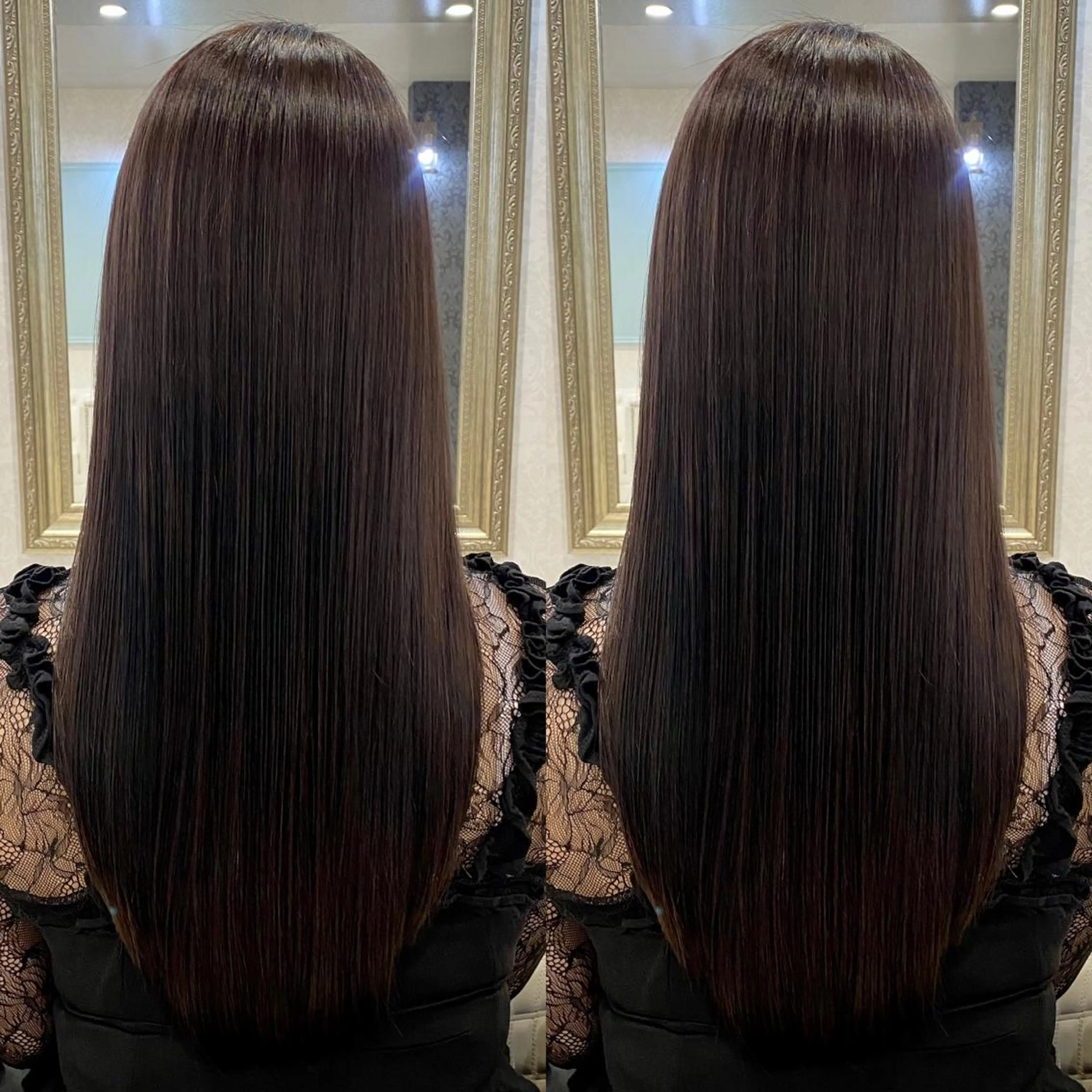 ロング カラー カット ヘアカラー トリートメント ツバサ 髪質改善のヘアスタイル