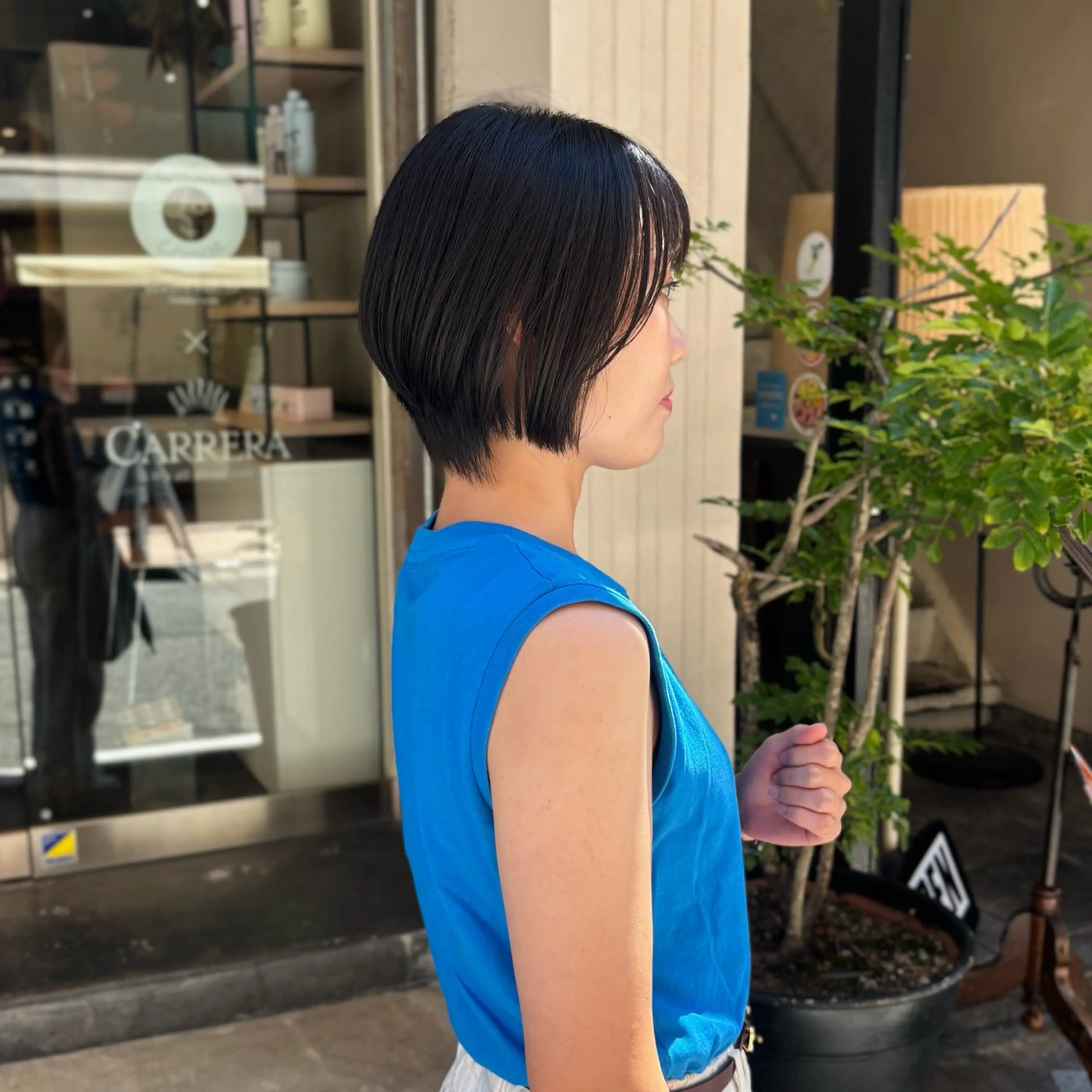 ショート ショートボブ ボブ 顔周りカット ショートヘア カット 芦刈 咲来のヘアスタイル