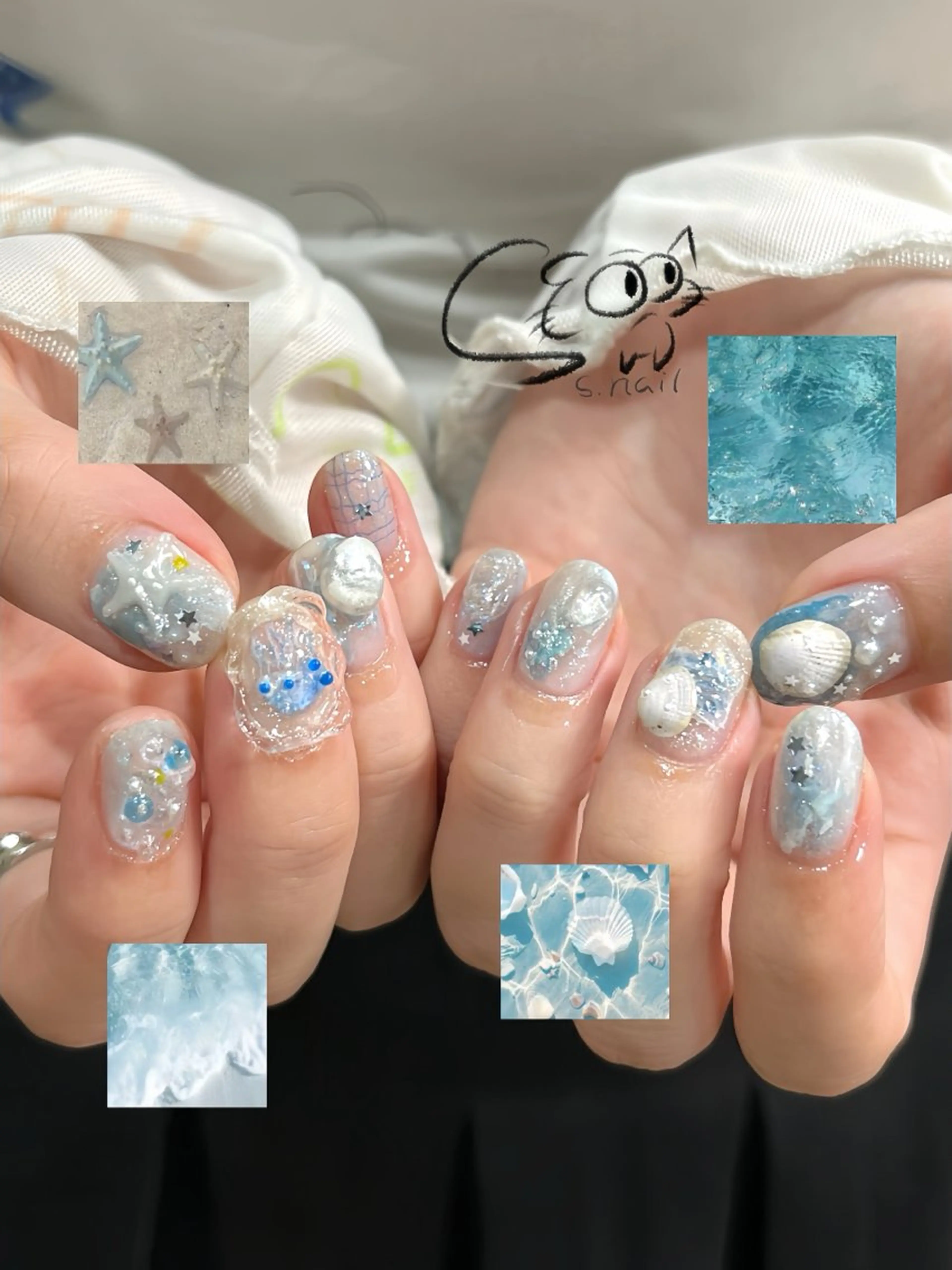 ネイル チークネイル フレンチネイル グラデーション マグネットネイル ワンカラーネイル S.nail所属・S.nail _のネイルデザイン