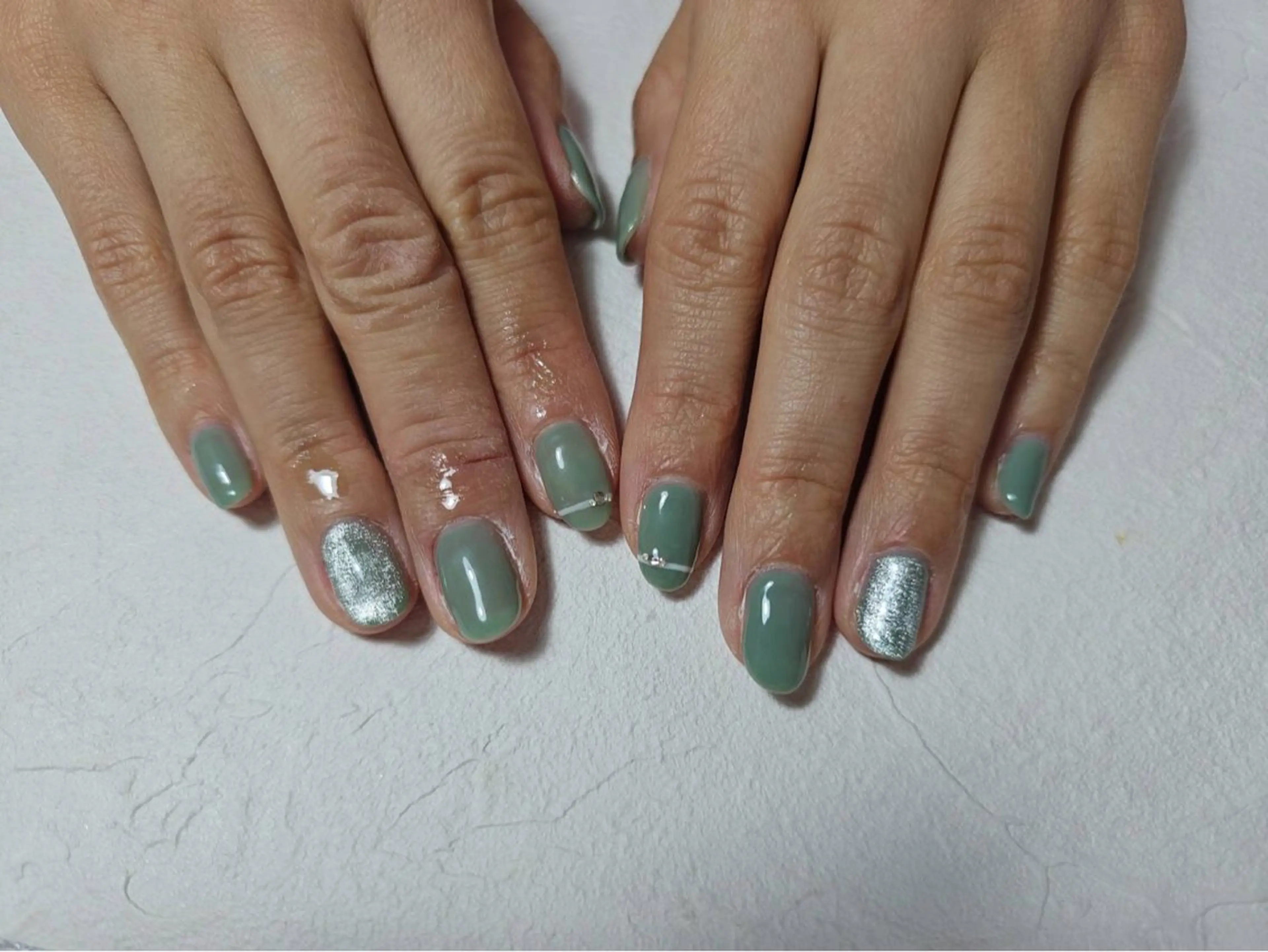 ネイル オーロラネイル フットネイル フレンチネイル ジェルネイル 韓国ネイル ハンドネイル Mogu nail 二子玉川のネイルデザイン