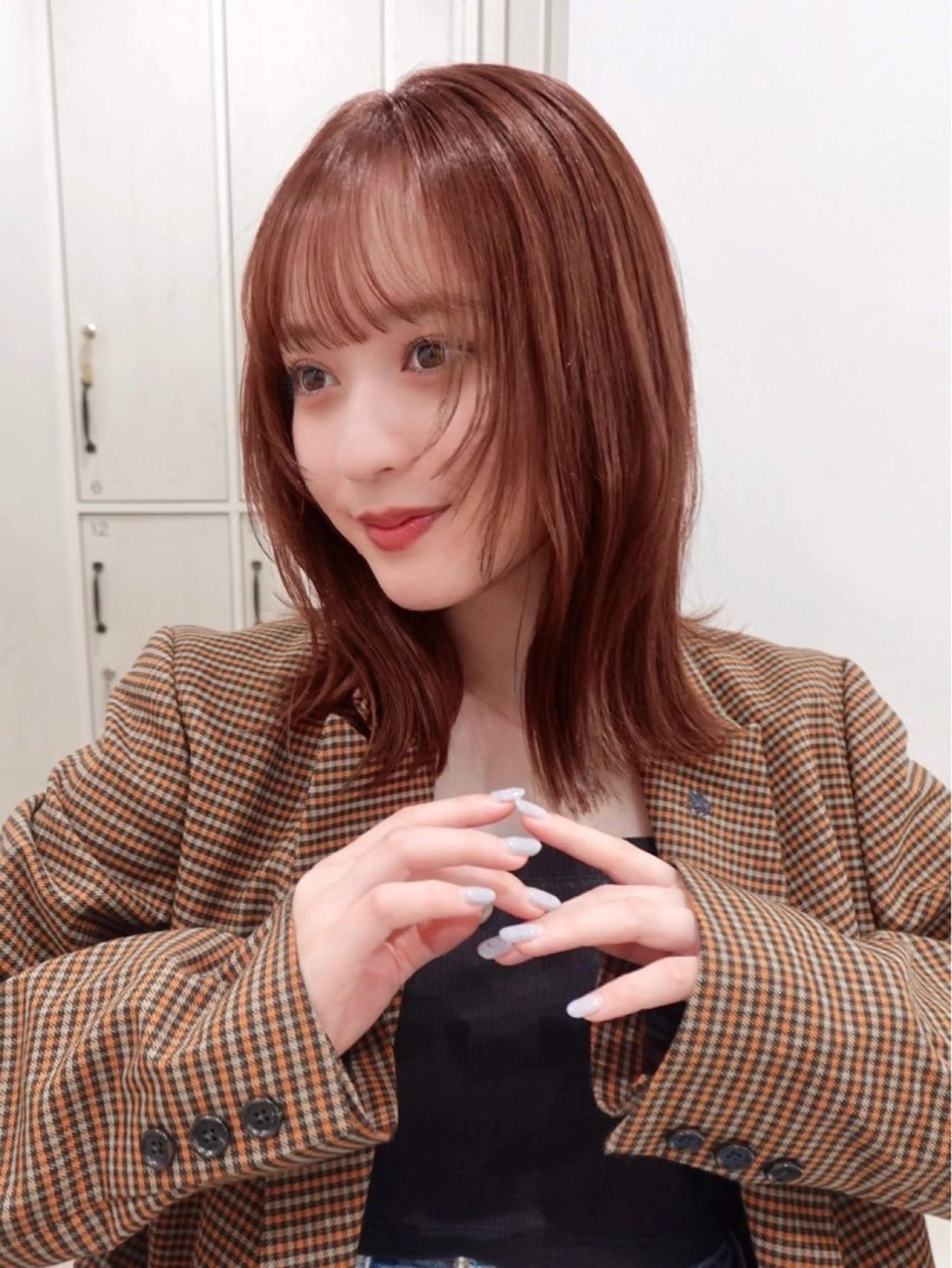 ミディアム カラー カット ヘアカラー トリートメント 💖🌷越後 遥🌷💖のヘアスタイル