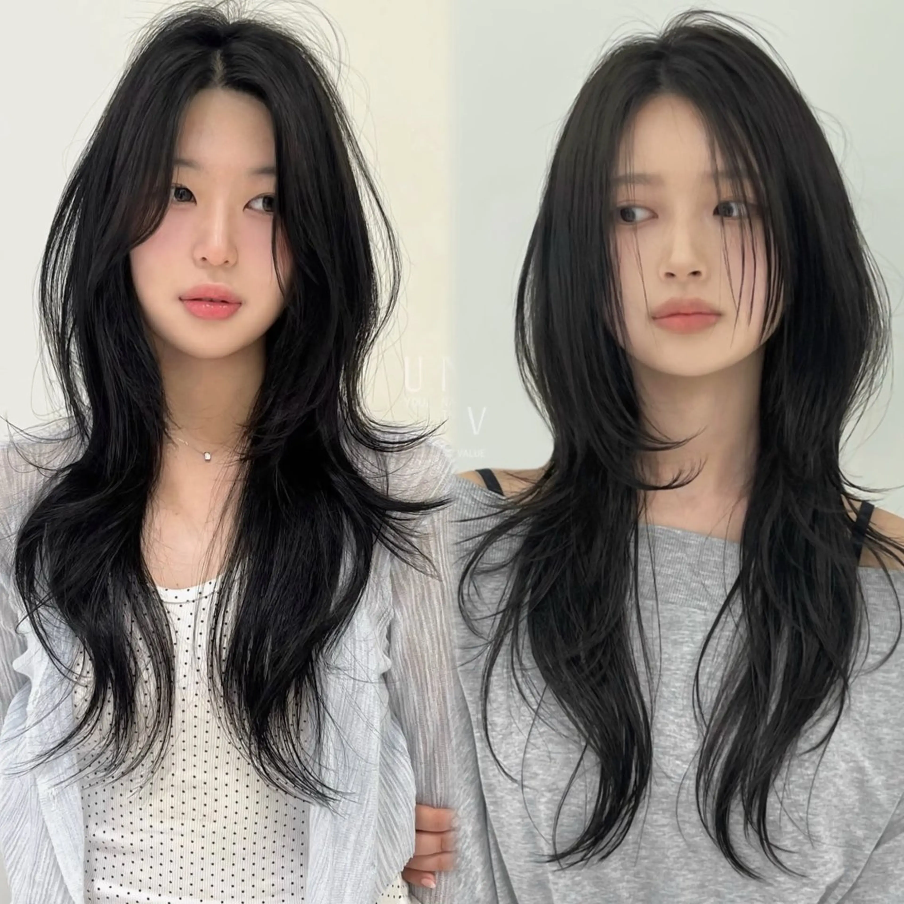 ロング パーマ 韓国式レイヤー パーマ🇰🇷のヘアスタイル