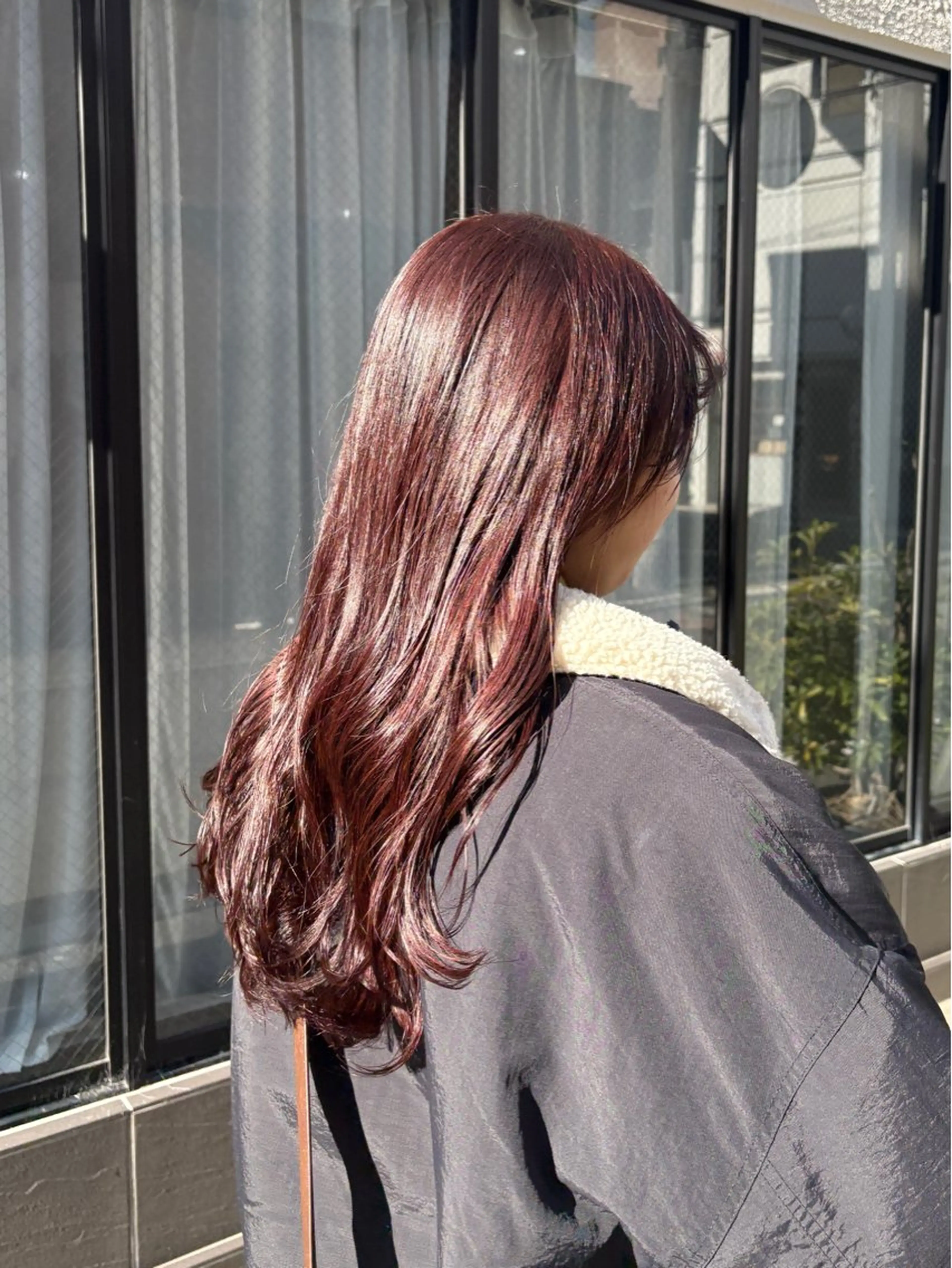ロング カラー ブラウンカラー レッドカラー レッドブラウン ヘアカラー トリートメント ヘッドスパ 京都/カラー/松野 翔のヘアスタイル