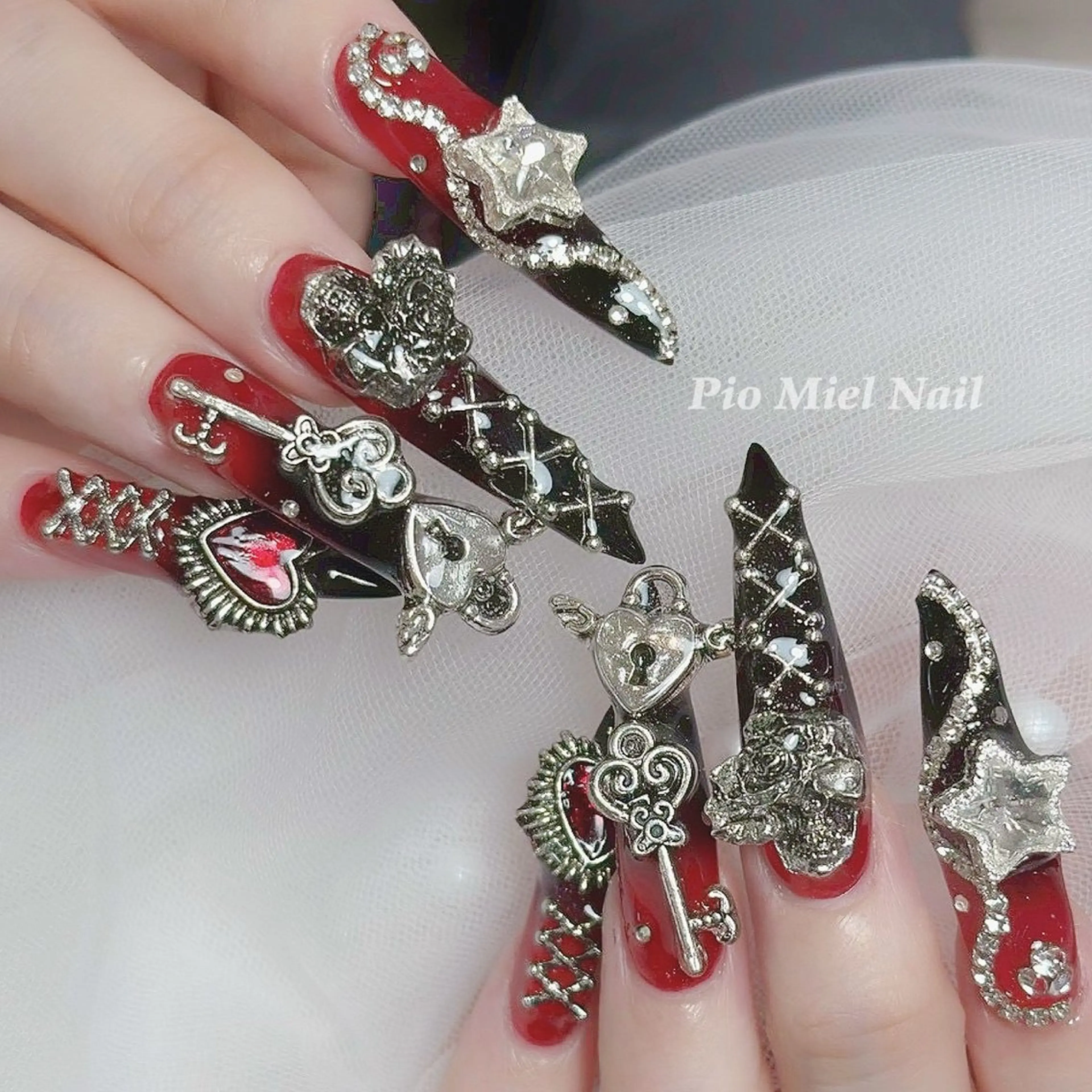 ネイル ハンドネイル HANA 長さだしのネイルデザイン