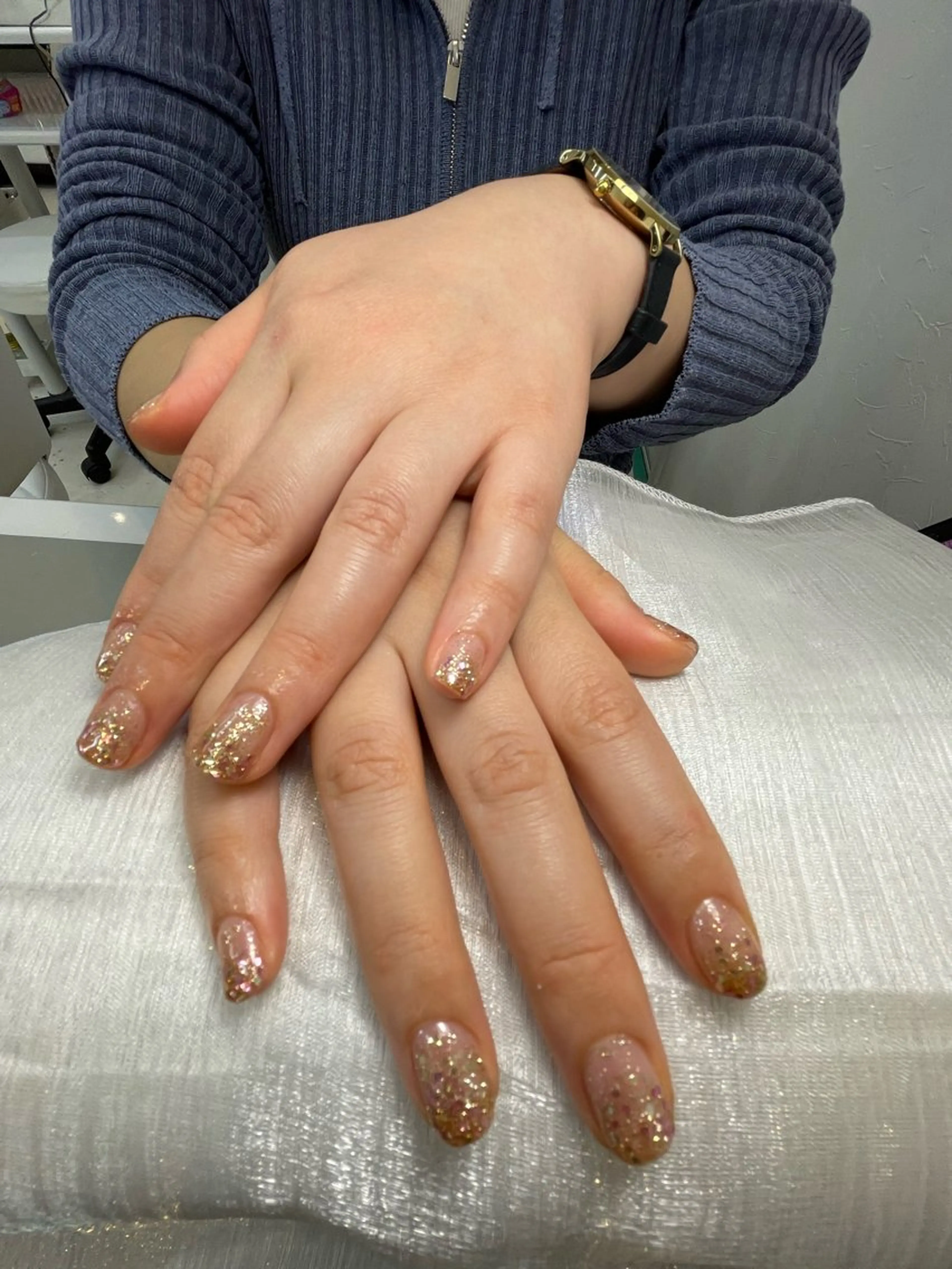 ネイル グラデーション ラメ(グリッター) ラメグラデーション えん 清水のネイルデザイン