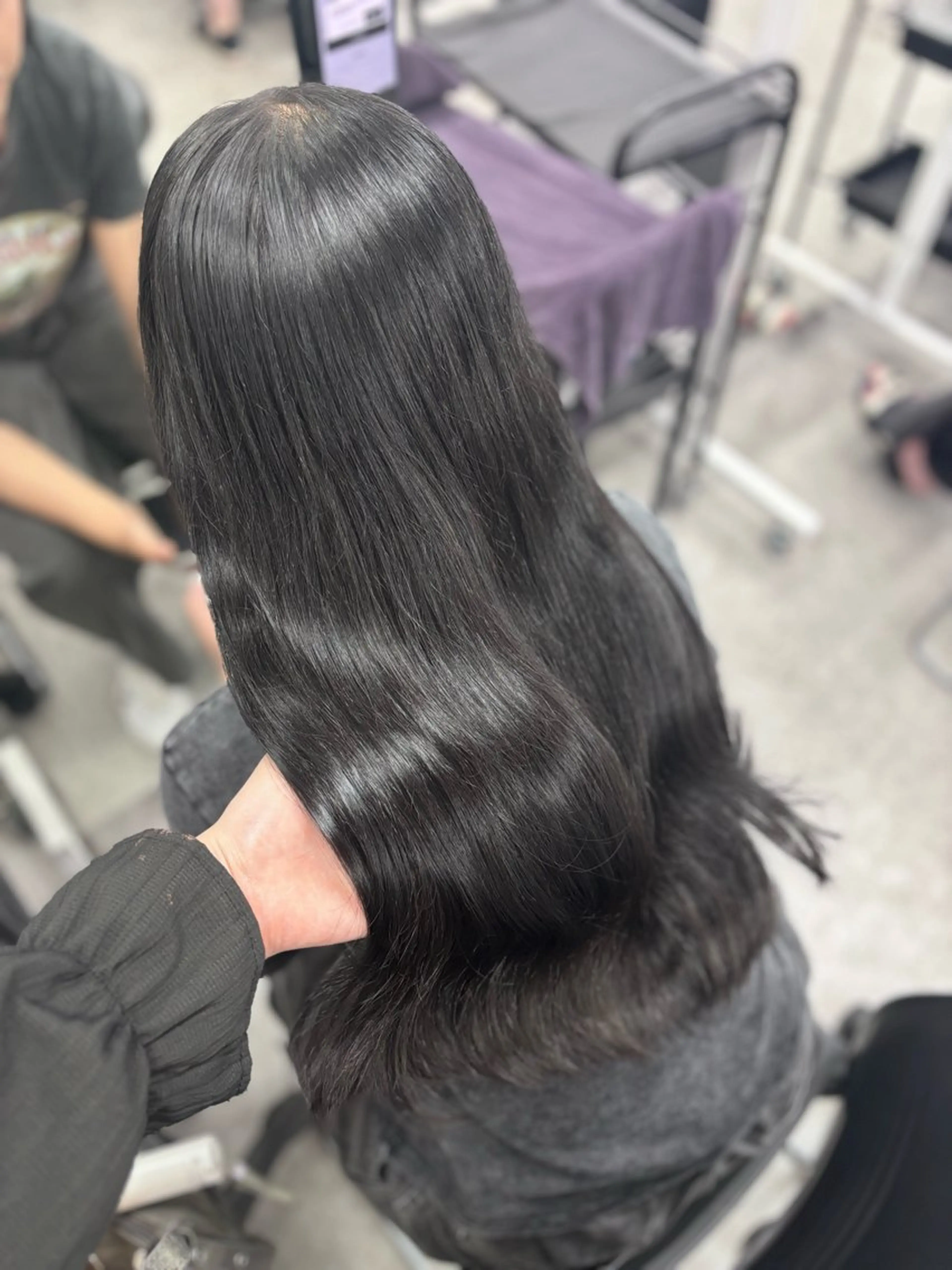 ロング カラー カット ヘアカラー 韓国風暗髪ヘア🤍 🫧MIREIのヘアスタイル