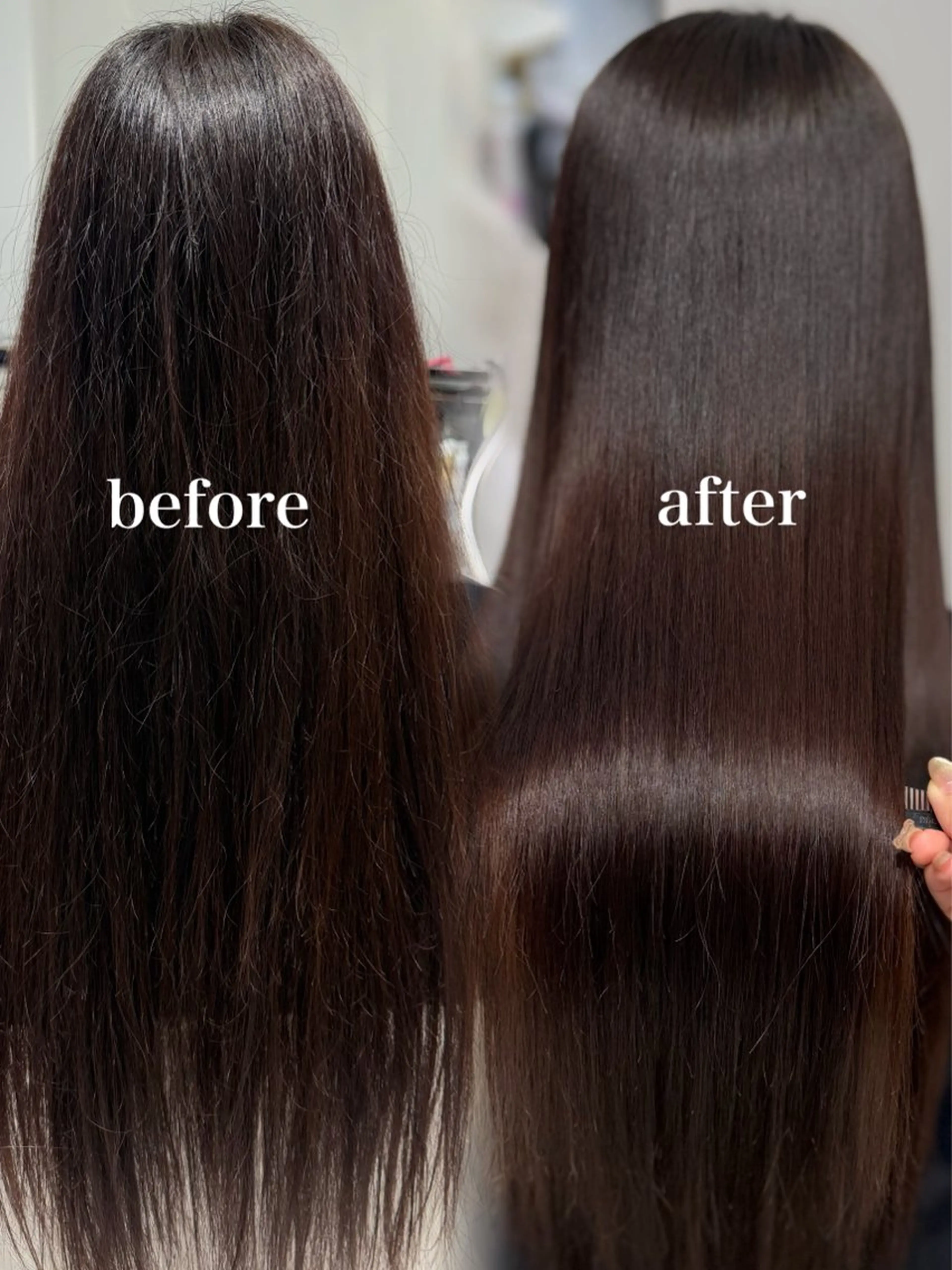 ロング くせ毛 韓国風ヘア 縮毛矯正 名古屋/透明感カラー /韓国ヘア/高木梨帆のヘアスタイル