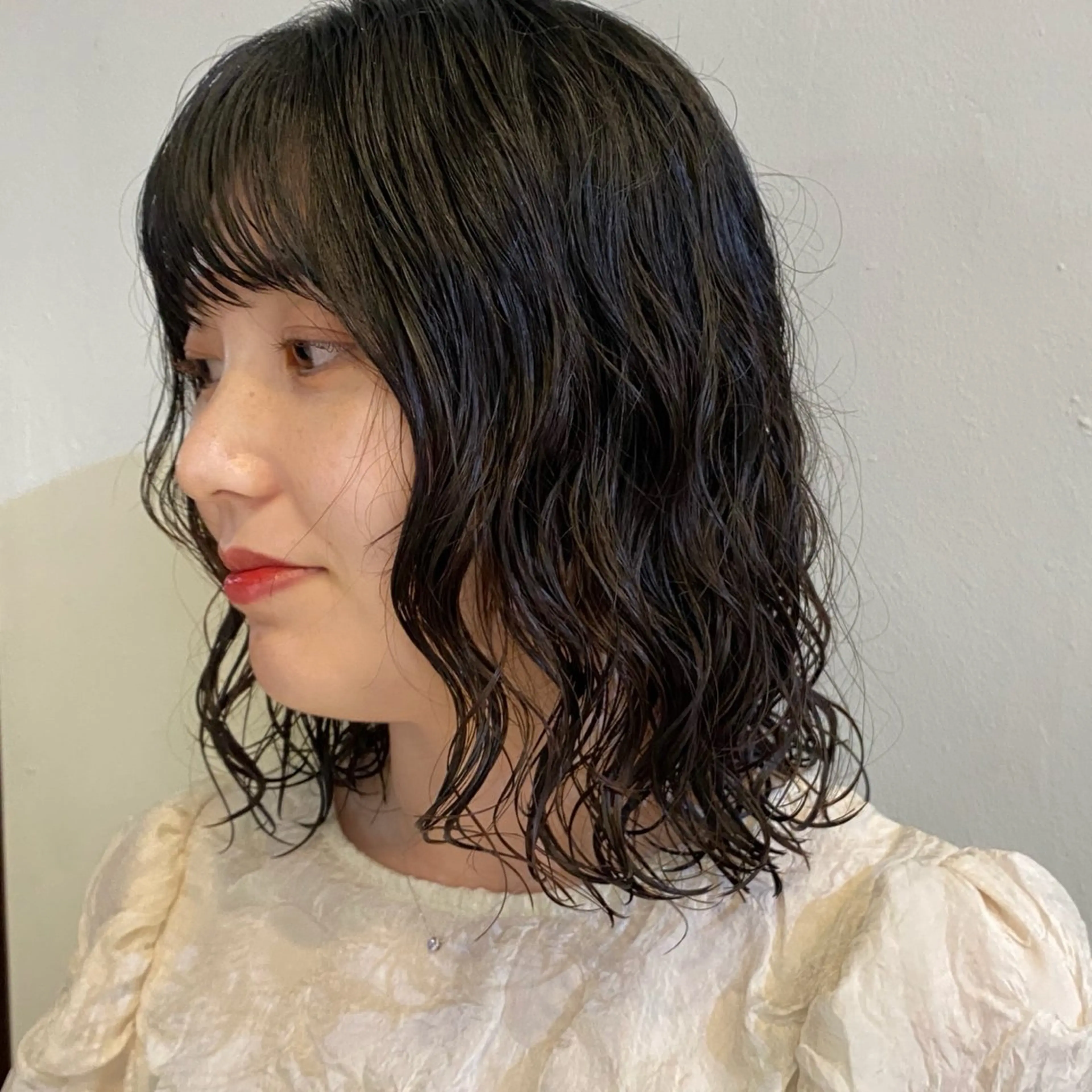 ミディアム カラー パーマ Lidee neoのヘアスタイル