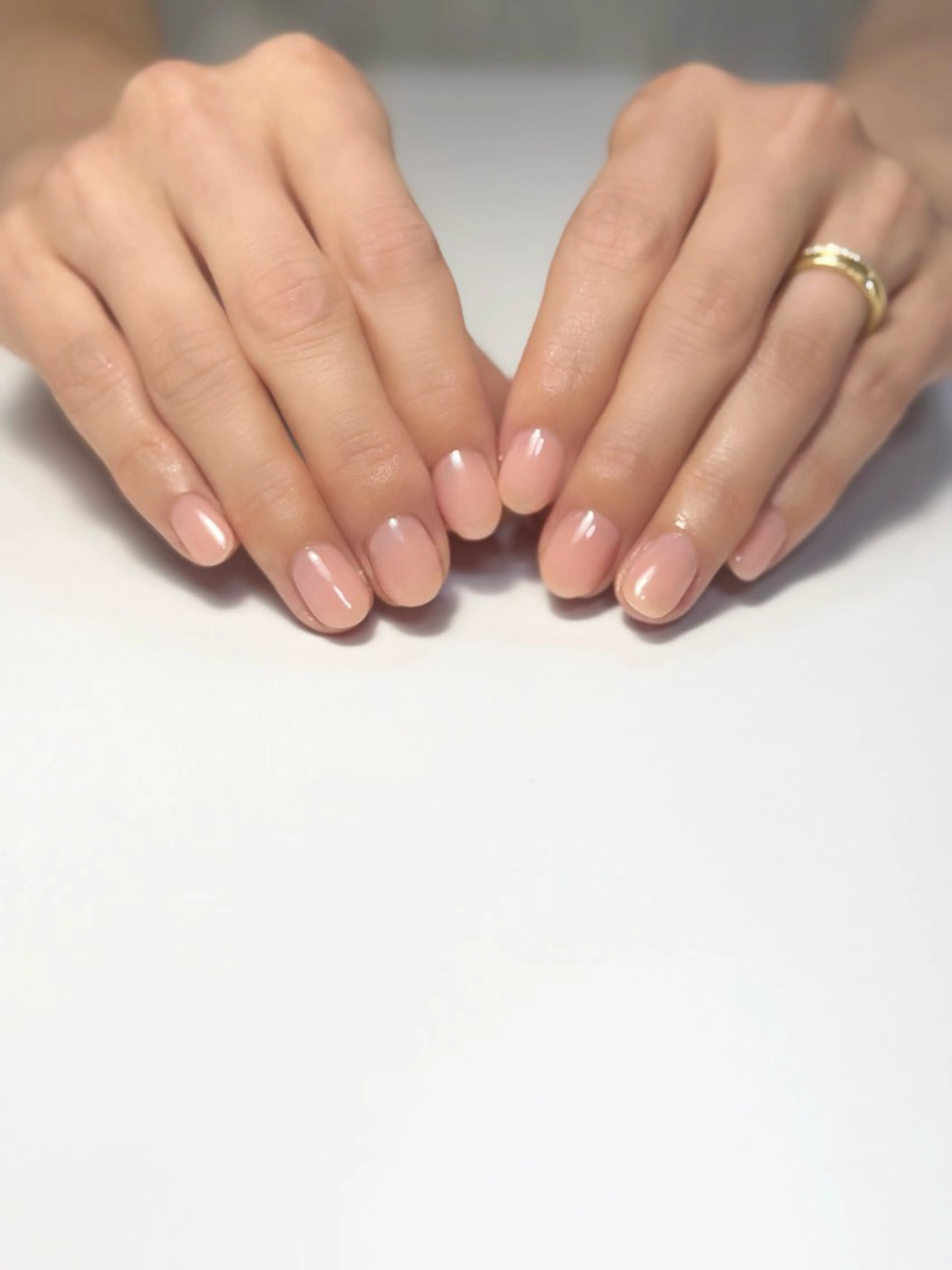 ネイル オレンジ ピンク シンプルネイル 北小岩ネイリスト吉田 由圭のネイルデザイン