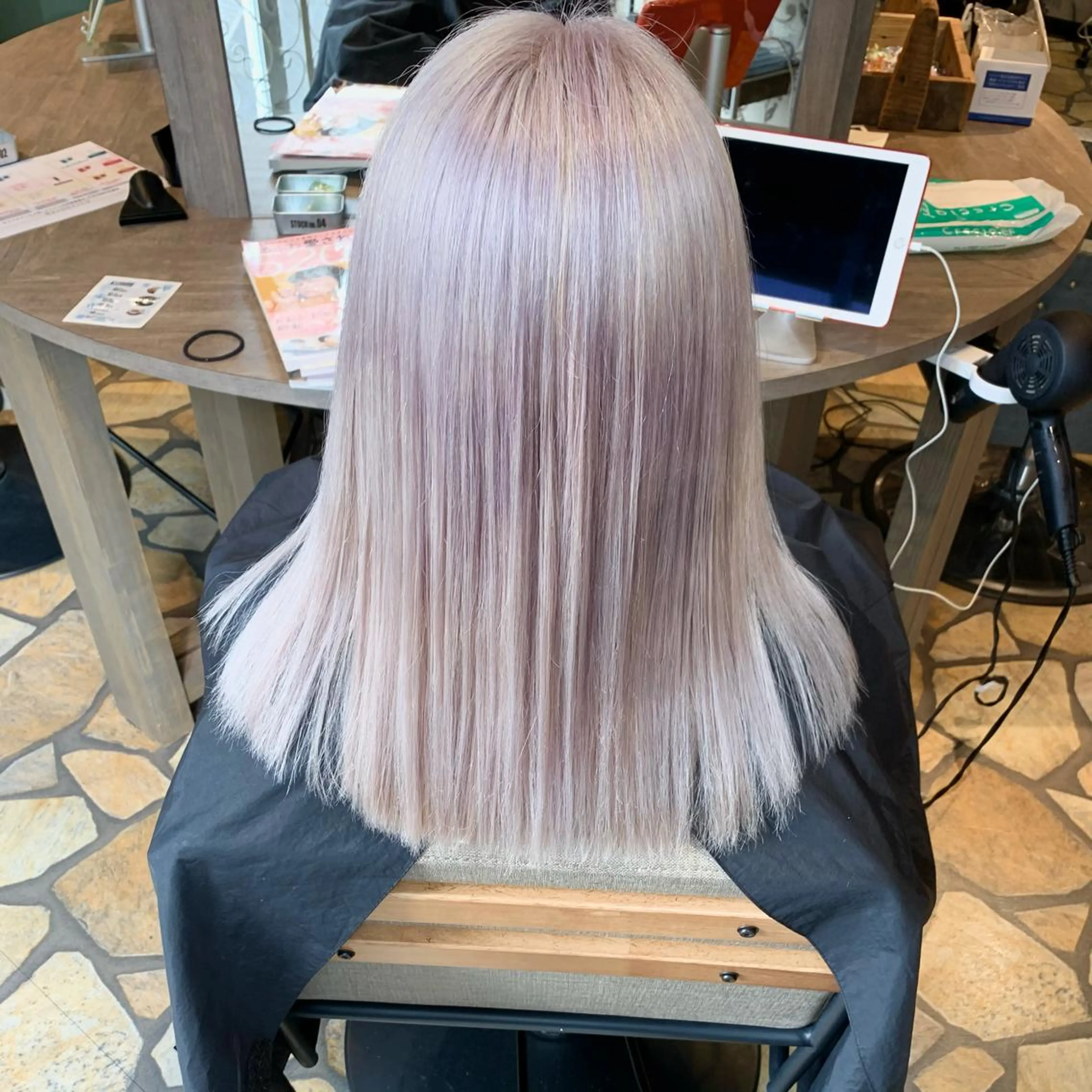 ロング カラー ヘアアレンジ ベージュカラー ブリーチ ホワイトベージュ 🇺🇸海外ヘア 🇰🇷MASANOのヘアスタイル