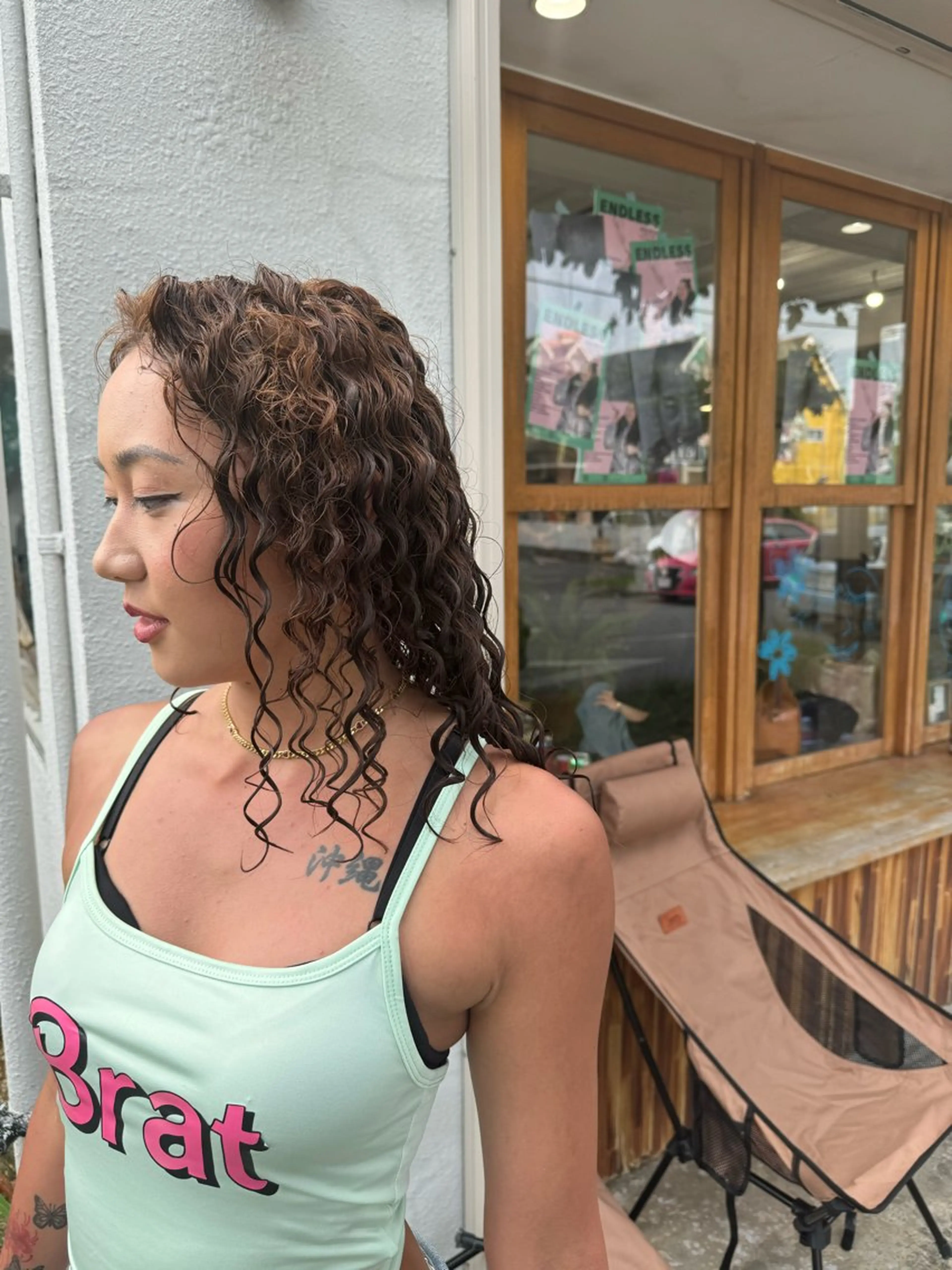 セミロング パーマ KOU×北谷× BY MY SIDEのヘアスタイル