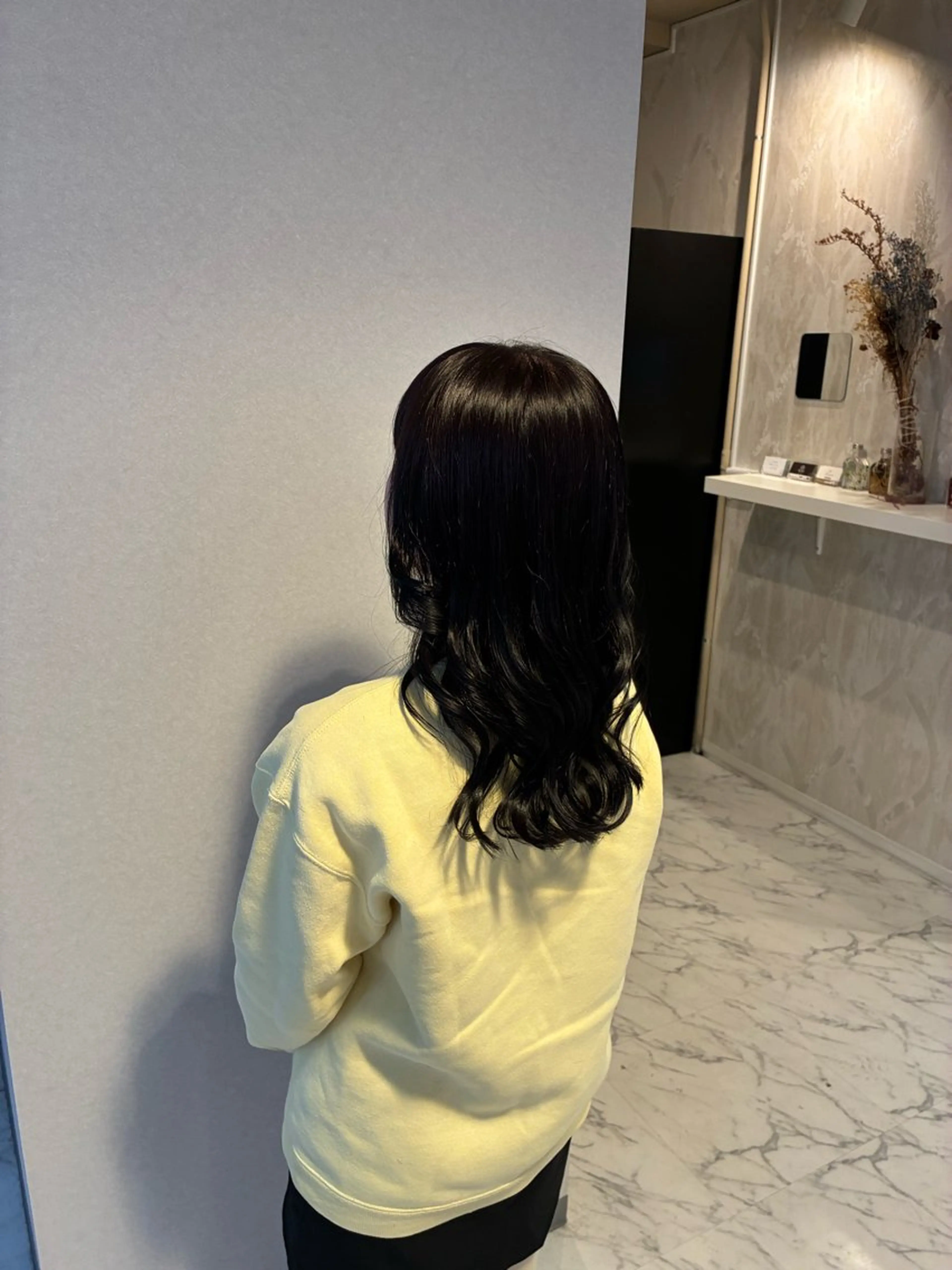 ミディアム カラー 透明感カラー ハナダ メイのヘアスタイル