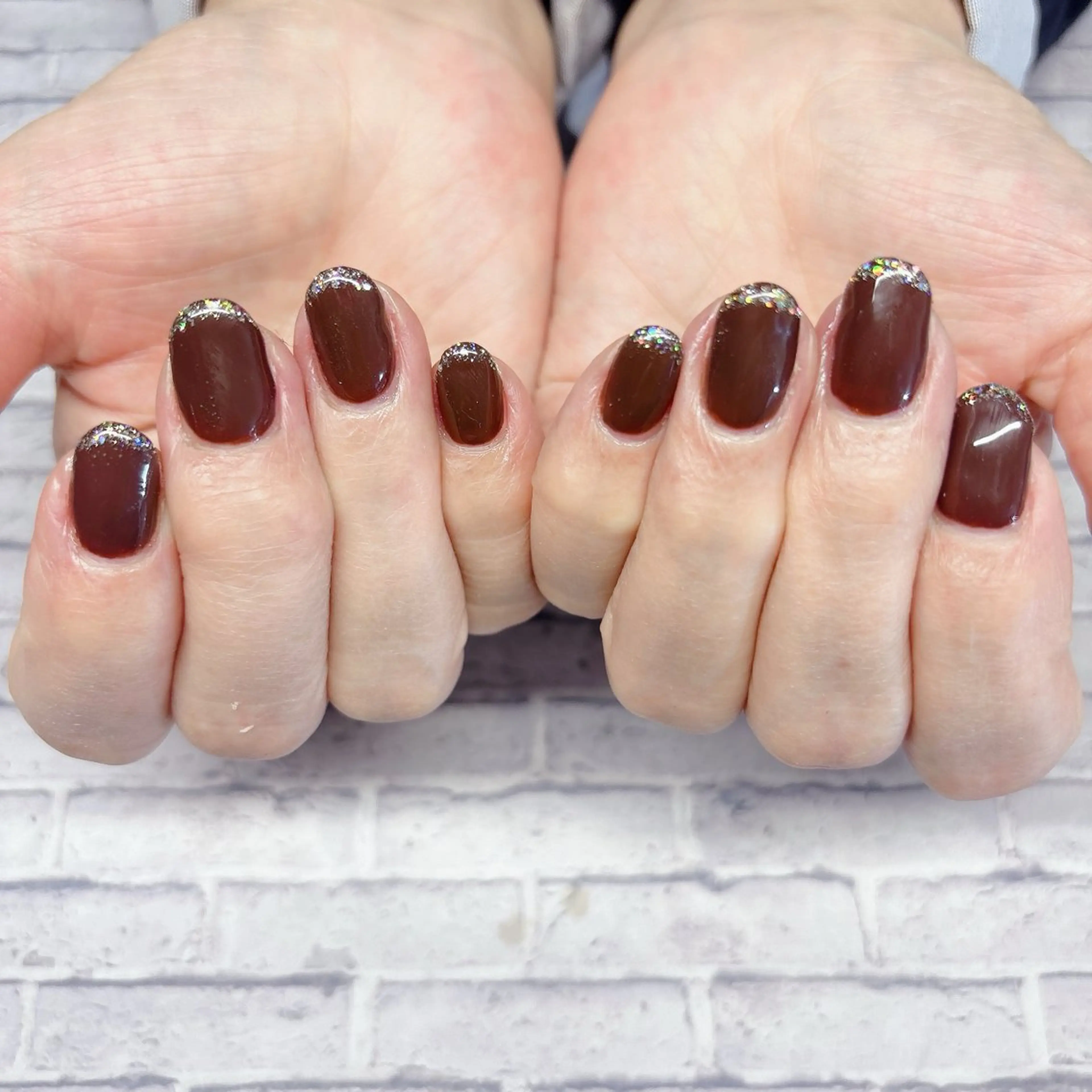 ネイル フレンチネイル ラメ(グリッター) MYu Beauty Salon  MAIのネイルデザイン