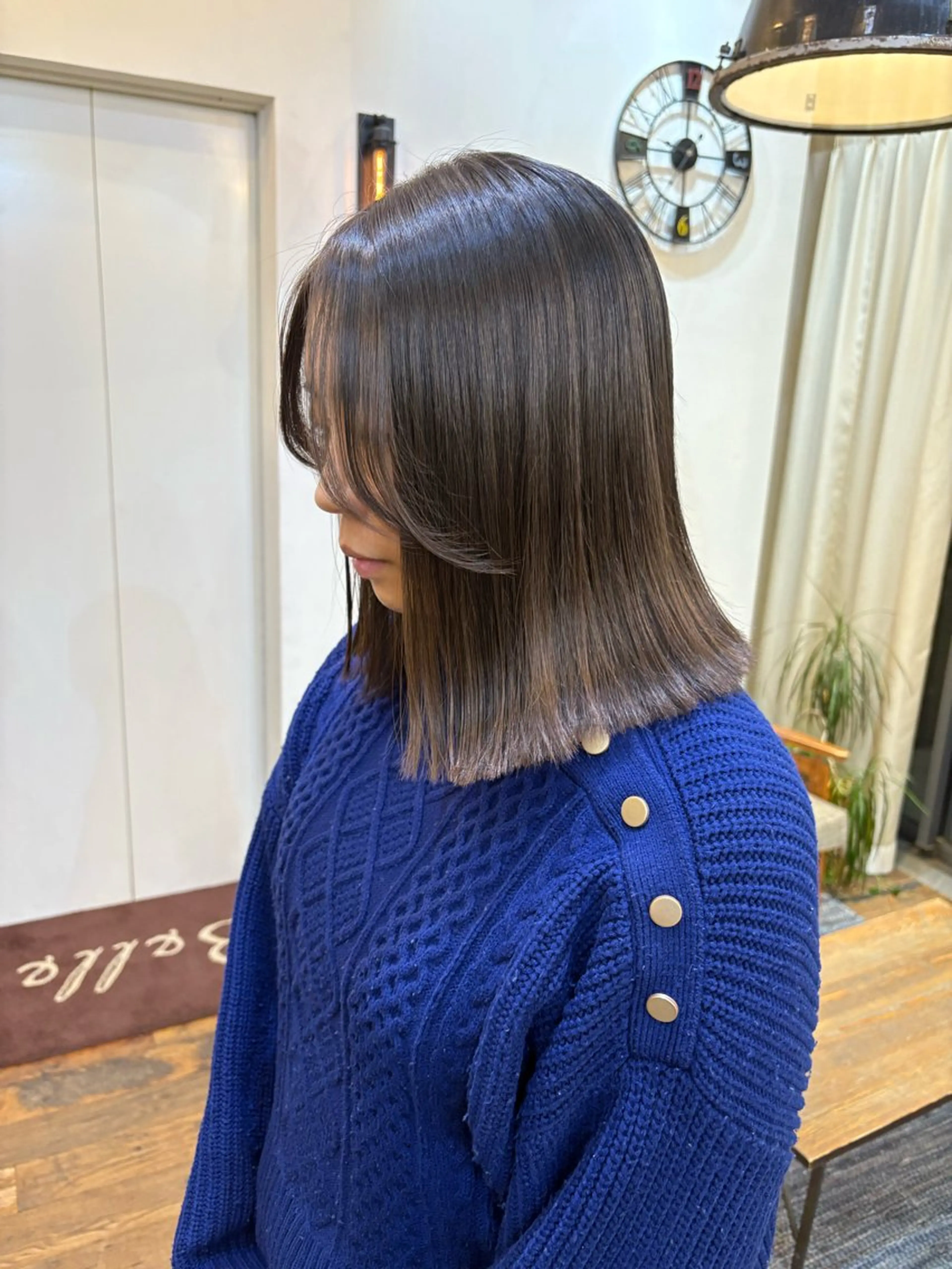 ミディアム 外ハネヘア 似合わせカット‪// 鶴我万唯華のヘアスタイル