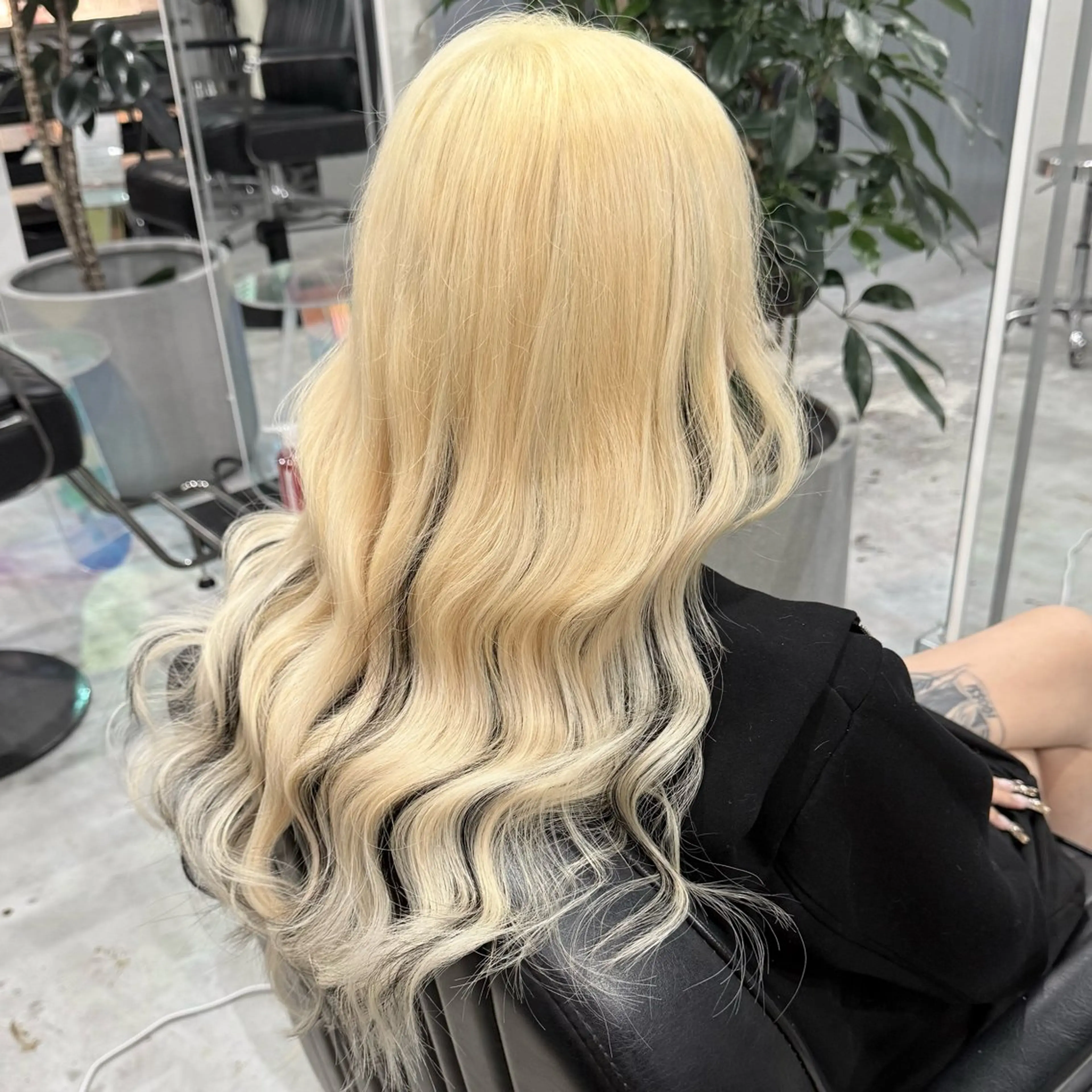 セミロング シールエクステ エクステ EDeN Reaのヘアスタイル