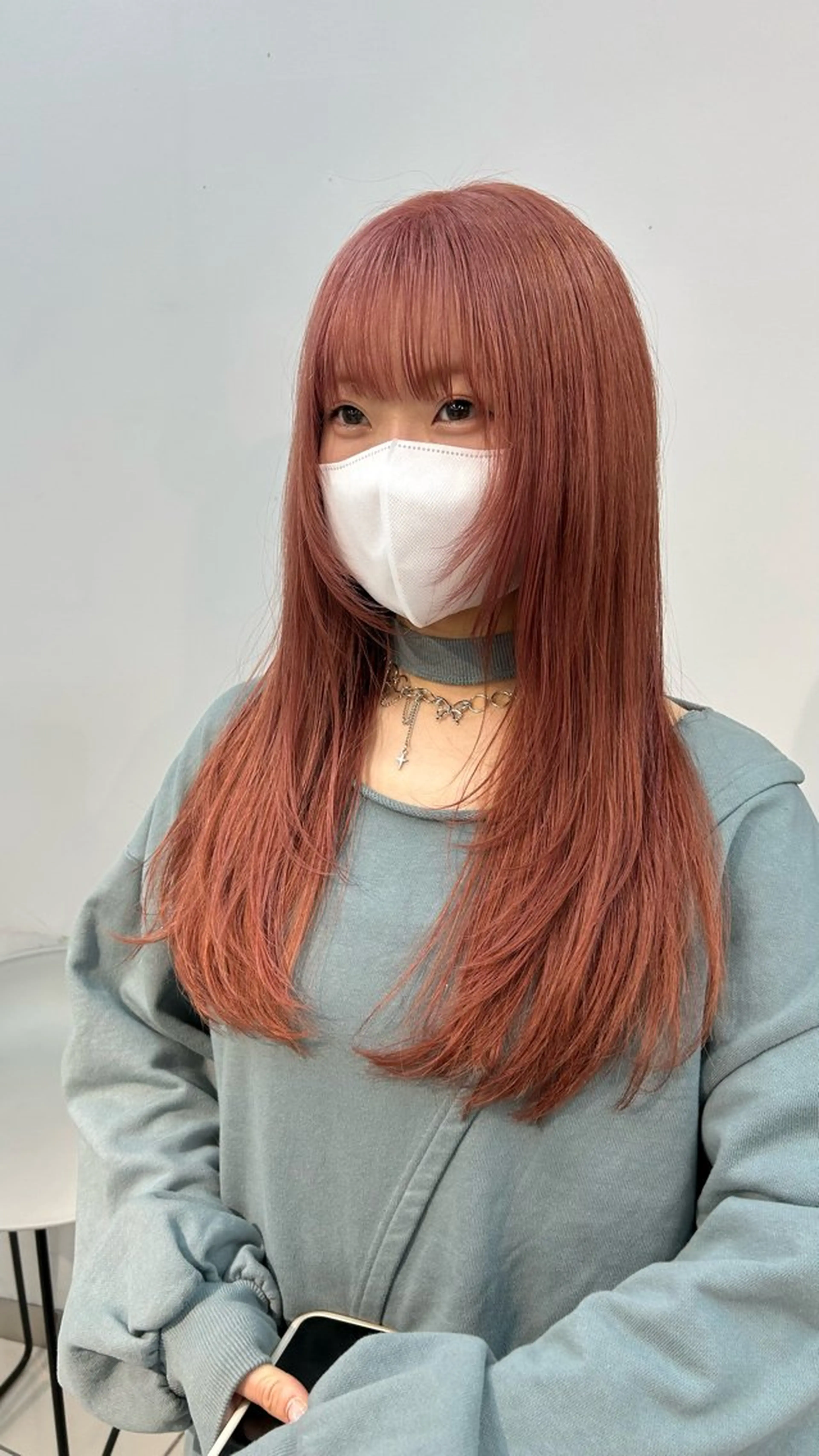 ロング カラー ヘアアレンジ ブリーチ オレンジ ピンクカラー ナチュラル×色気パ ーマ 渋谷/マナミのヘアスタイル