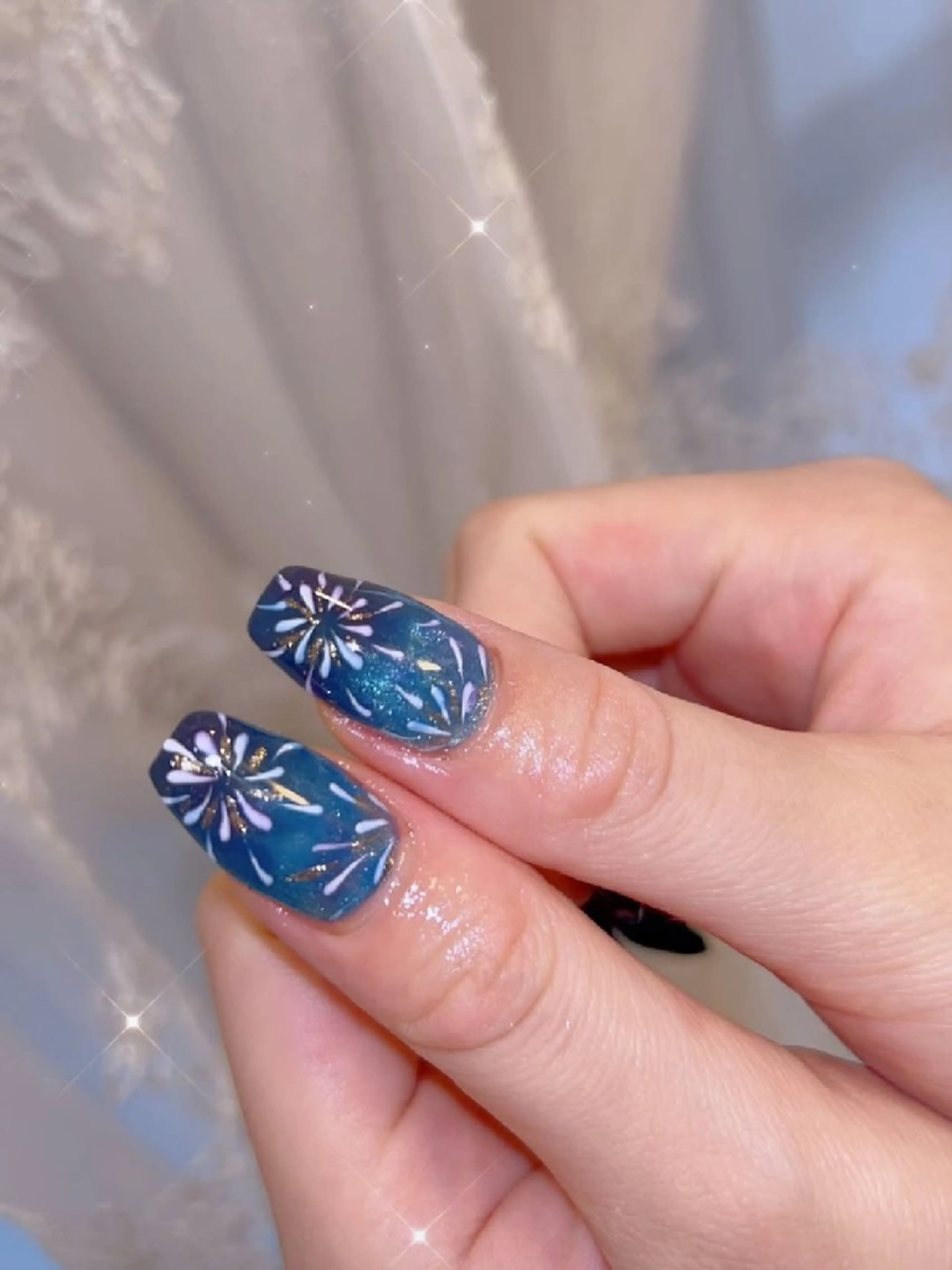 ネイル 長さ出し ジェルネイル 韓国ネイル マグネットネイル ニュアンスネイル ハンドネイル I LOVE ME  NAIL.｡.:*♡のネイルデザイン