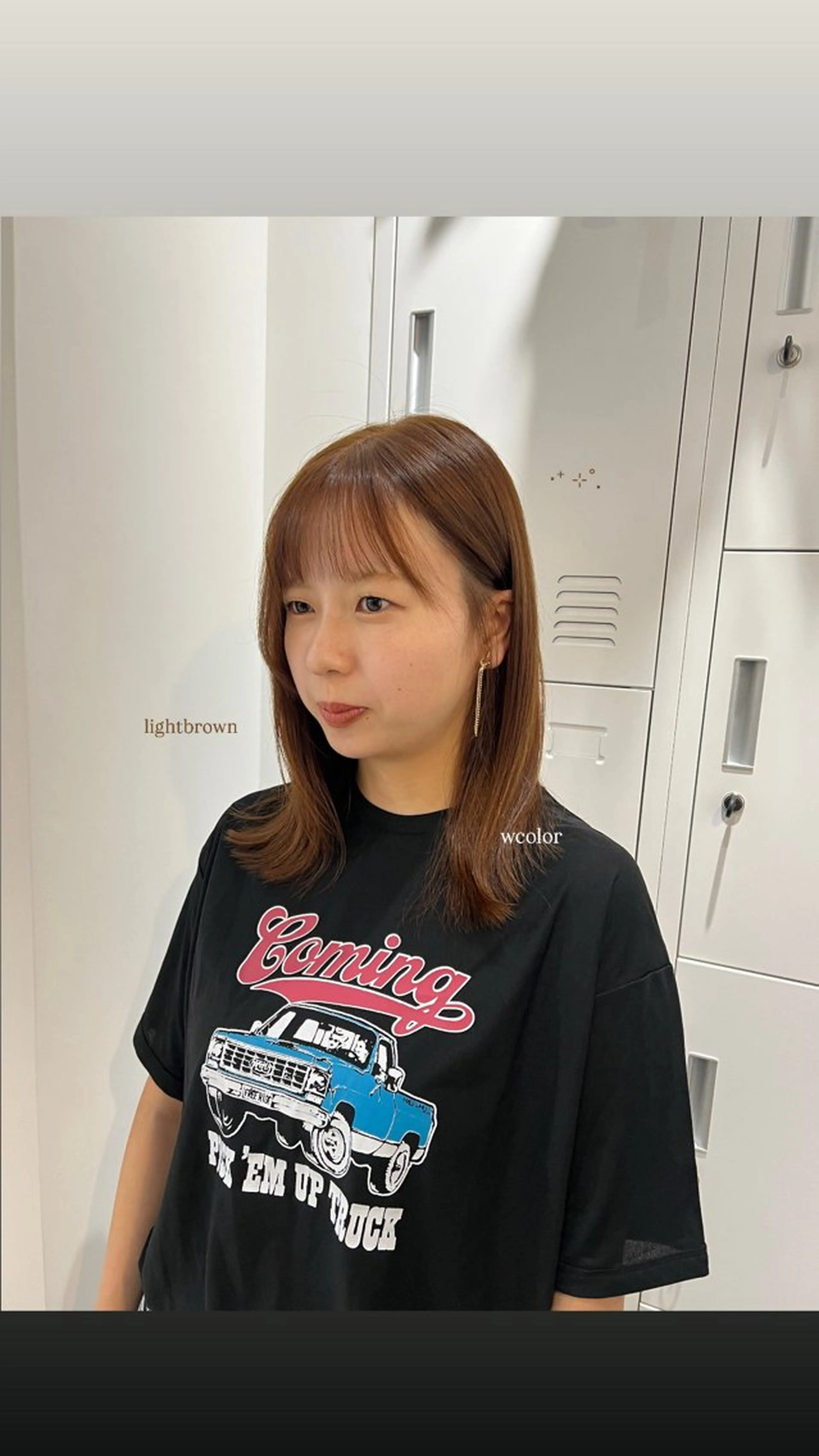 ミディアム カラー ブリーチ ダブルカラー ブリーチなしカラー 黒阪 なみのヘアスタイル