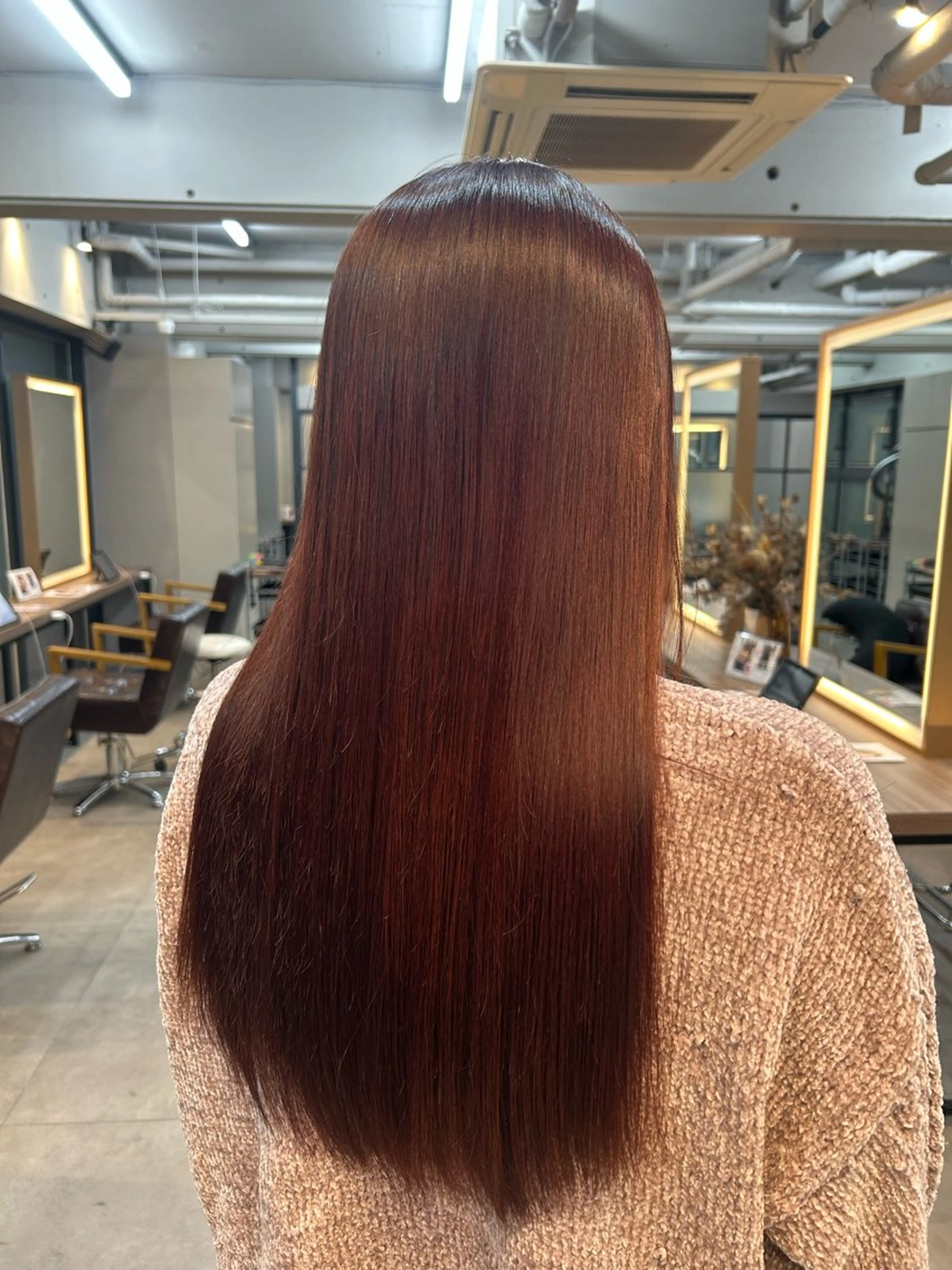 ロング カラー ブラウンカラー カット ヘアカラー トリートメント 赤みなしカラー🍐/ 艶髪✨/ririkaのヘアスタイル