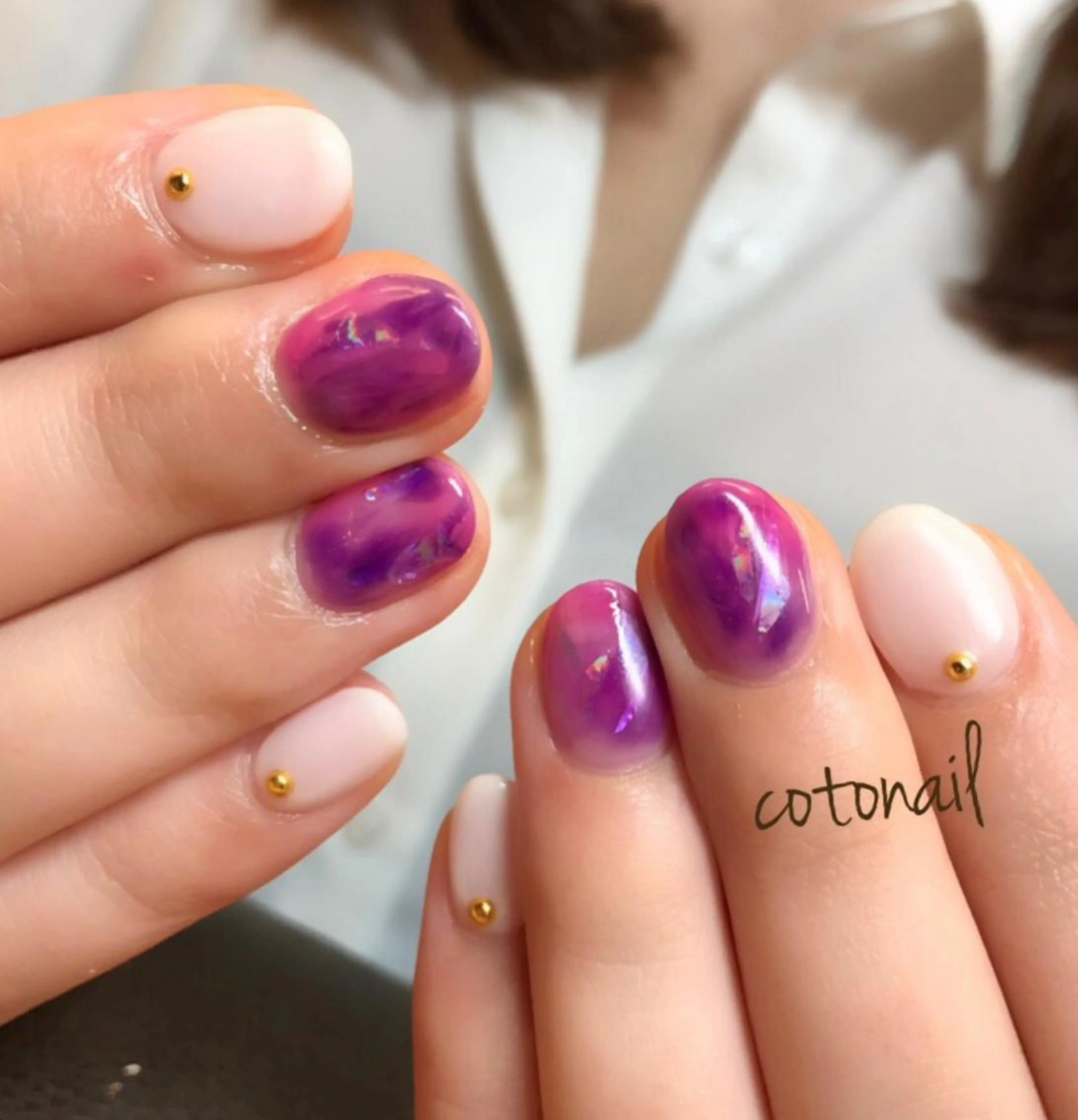 ショート ネイル ツメトマツゲ .のネイルデザイン