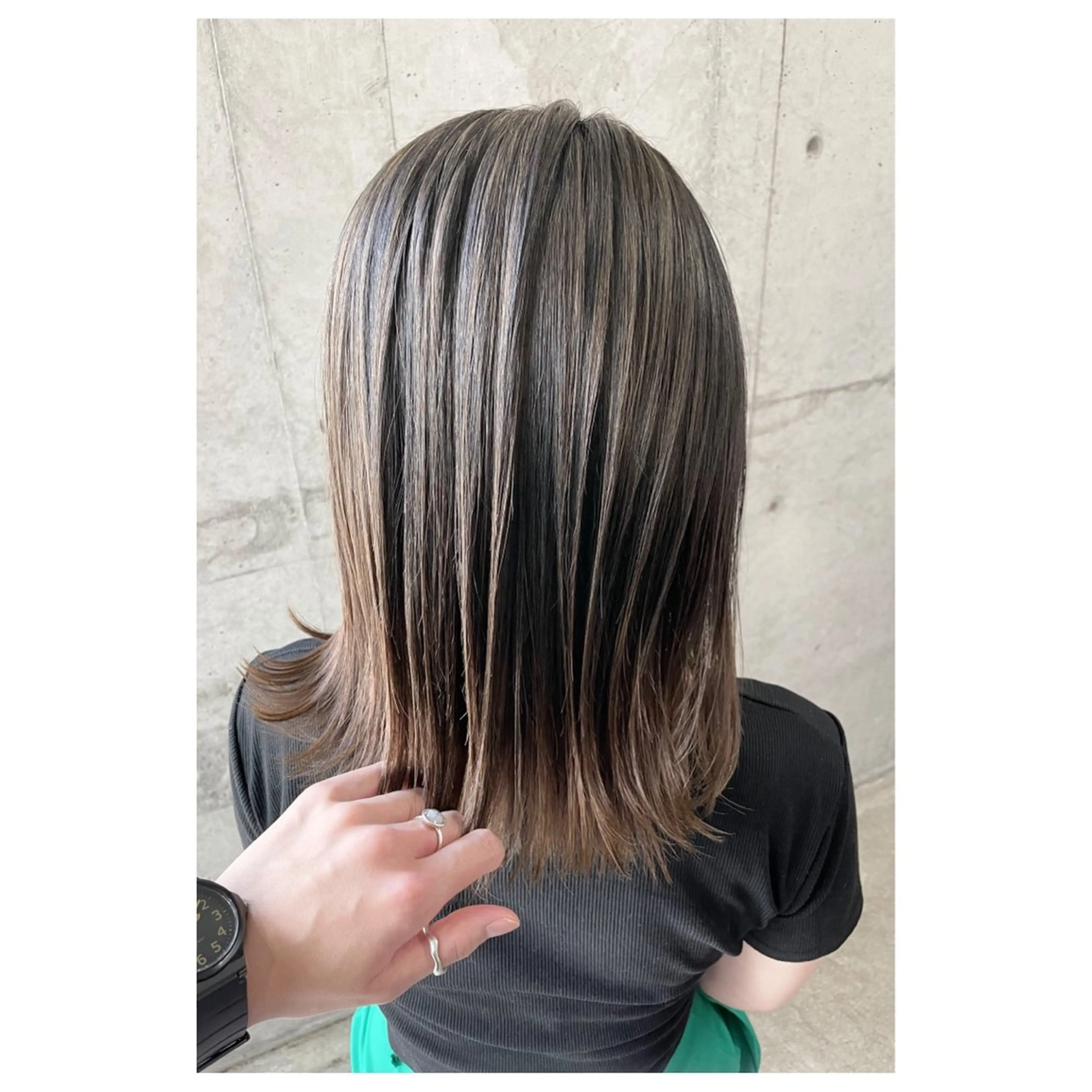 セミロング カラー パーマ ヘアアレンジ メンズ キッズ ヘアカラー TopStylist ✂︎ Azumaのヘアスタイル