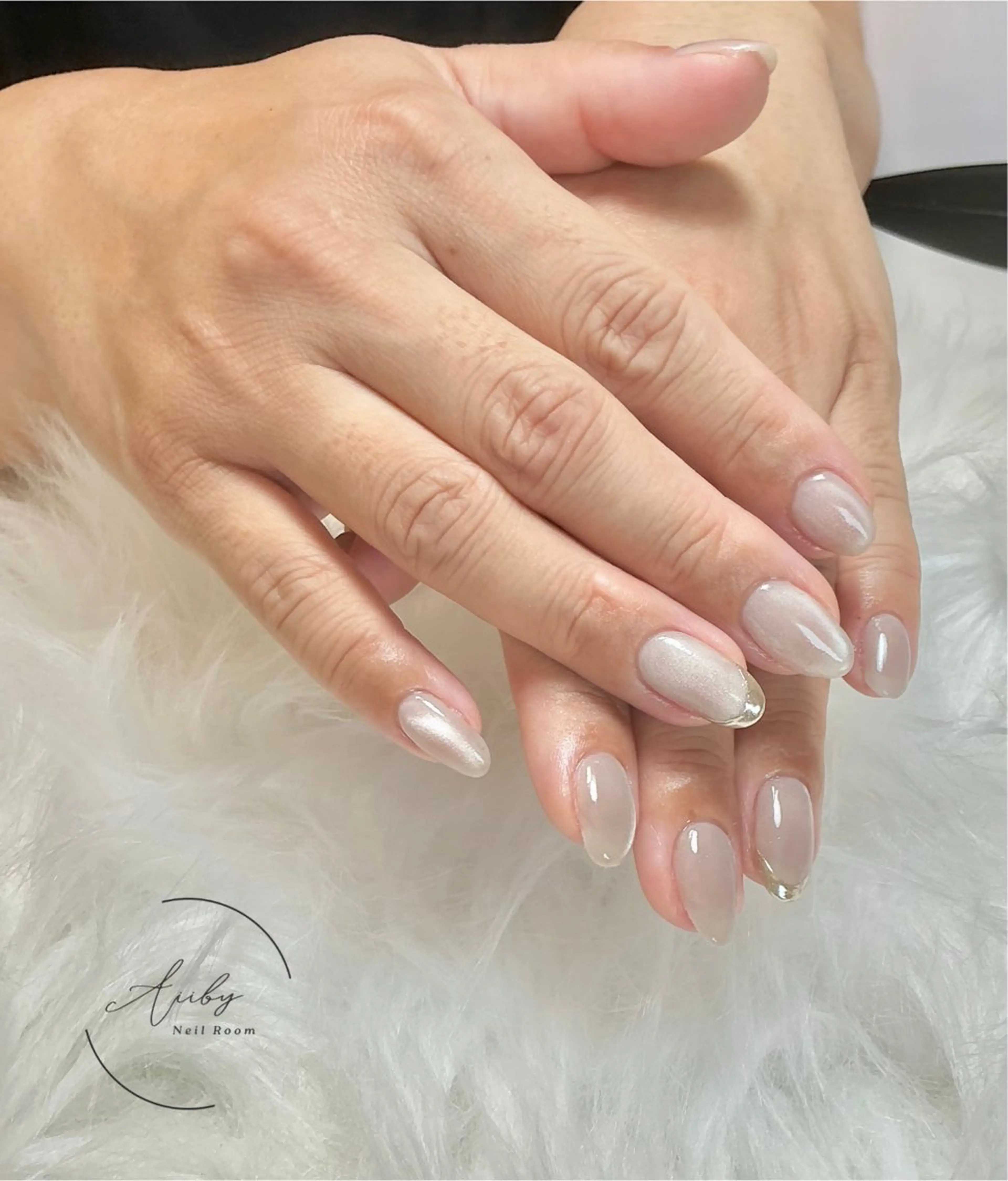 ネイル フレンチネイル マグネットネイル ミラーネイル Aiiby ネイルルームのネイルデザイン