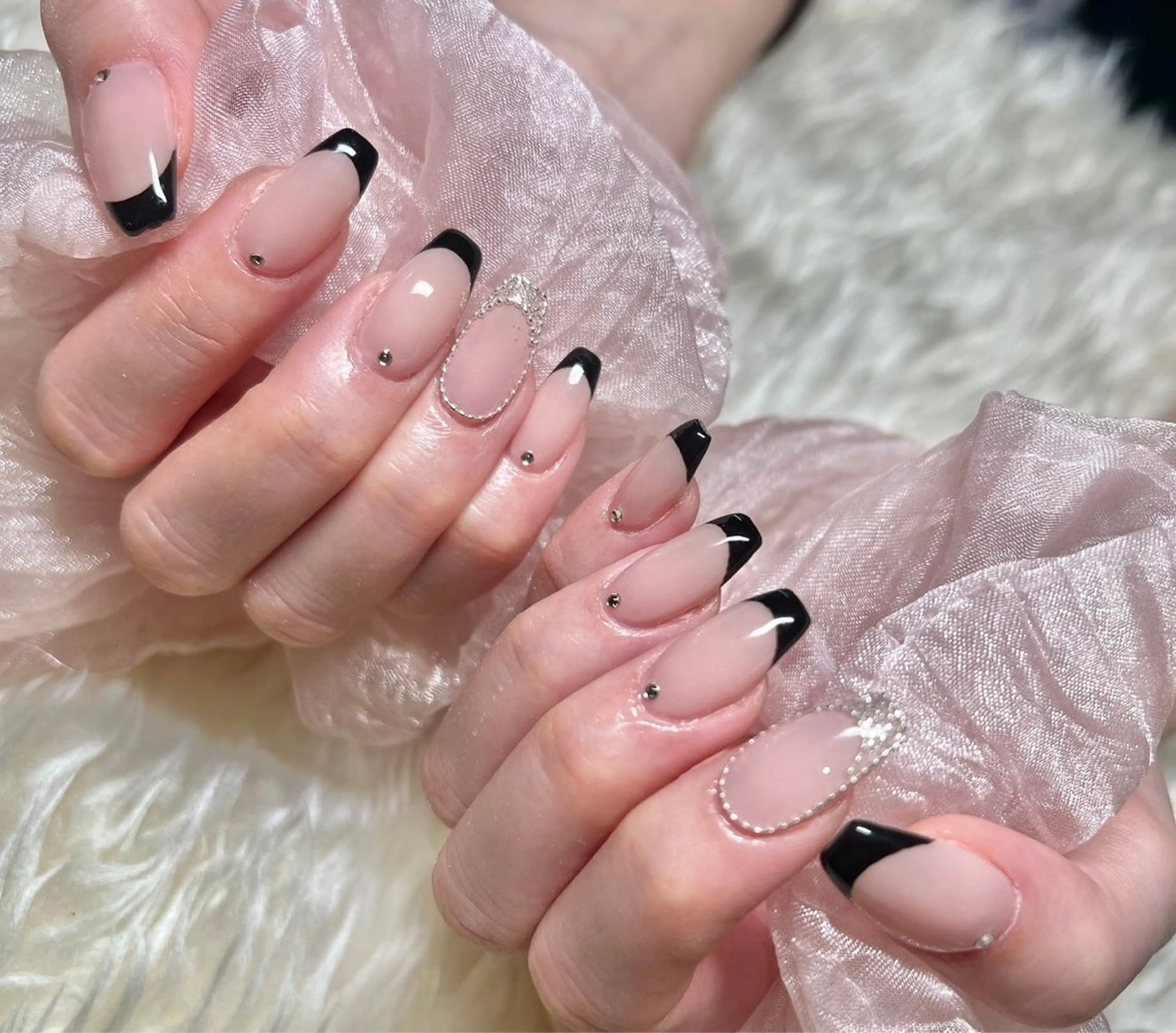ネイル 長さ出し フレンチネイル ジェルネイル グラデーション ハート ハンドネイル Nail&eye Belire 新宿のネイルデザイン