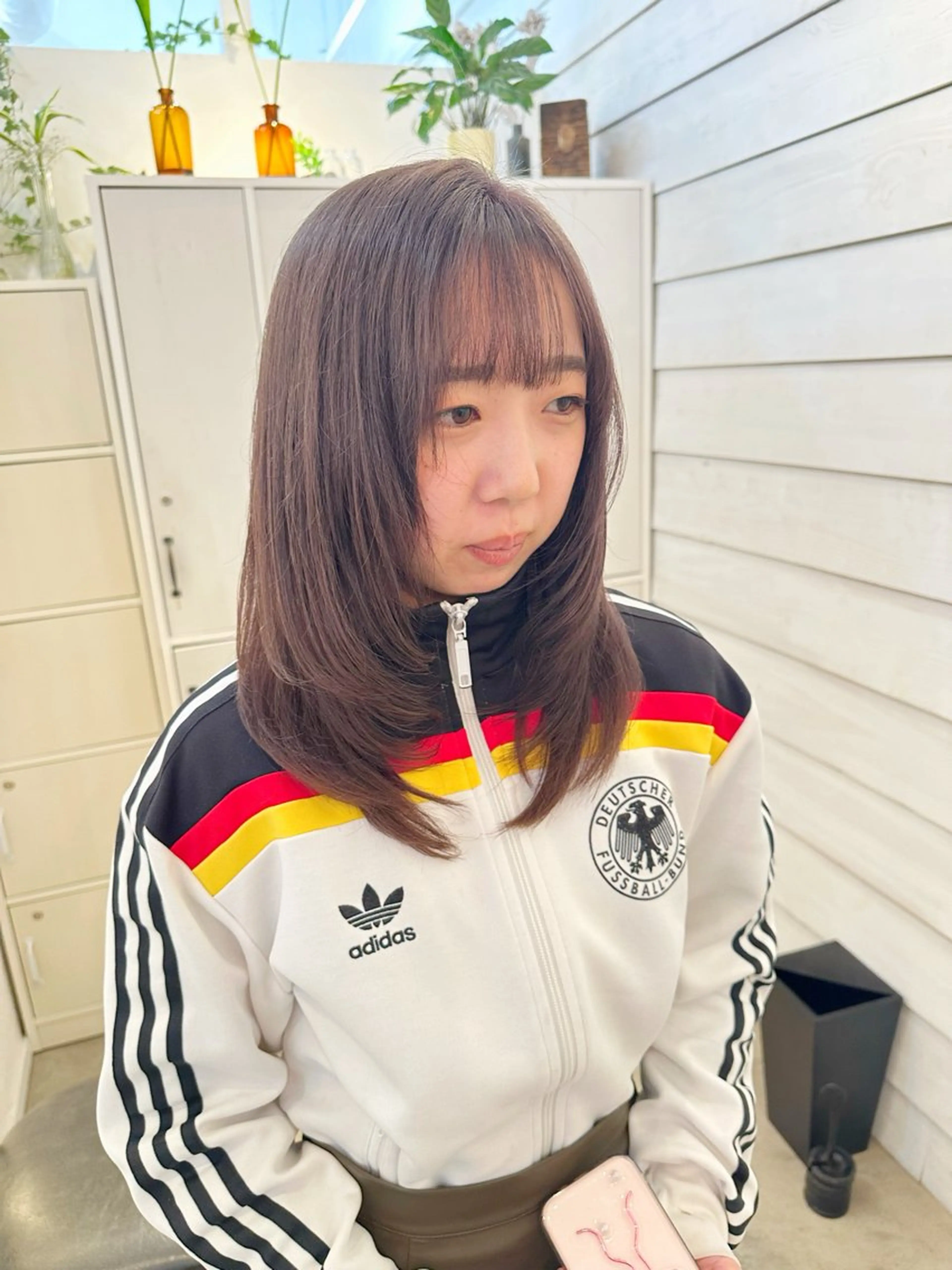 ミディアム カラー ショートボブ ボブ くせ毛 カット ヘアカラー newline銀座所属・銀座ショート/ 大人ショート/金子涼のヘアスタイル