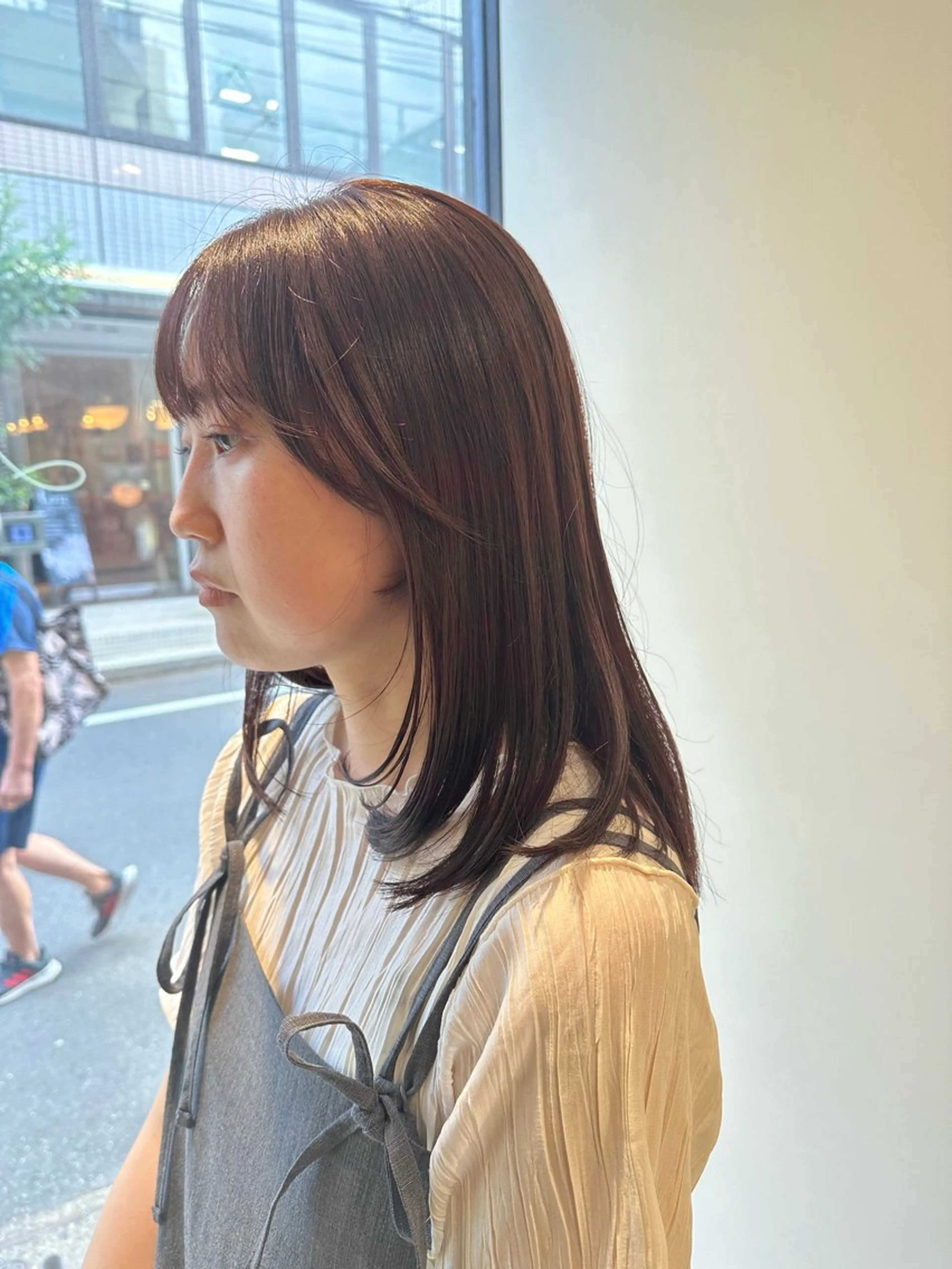 ミディアム カラー 地毛風縮毛矯正/ コウノリナのヘアスタイル