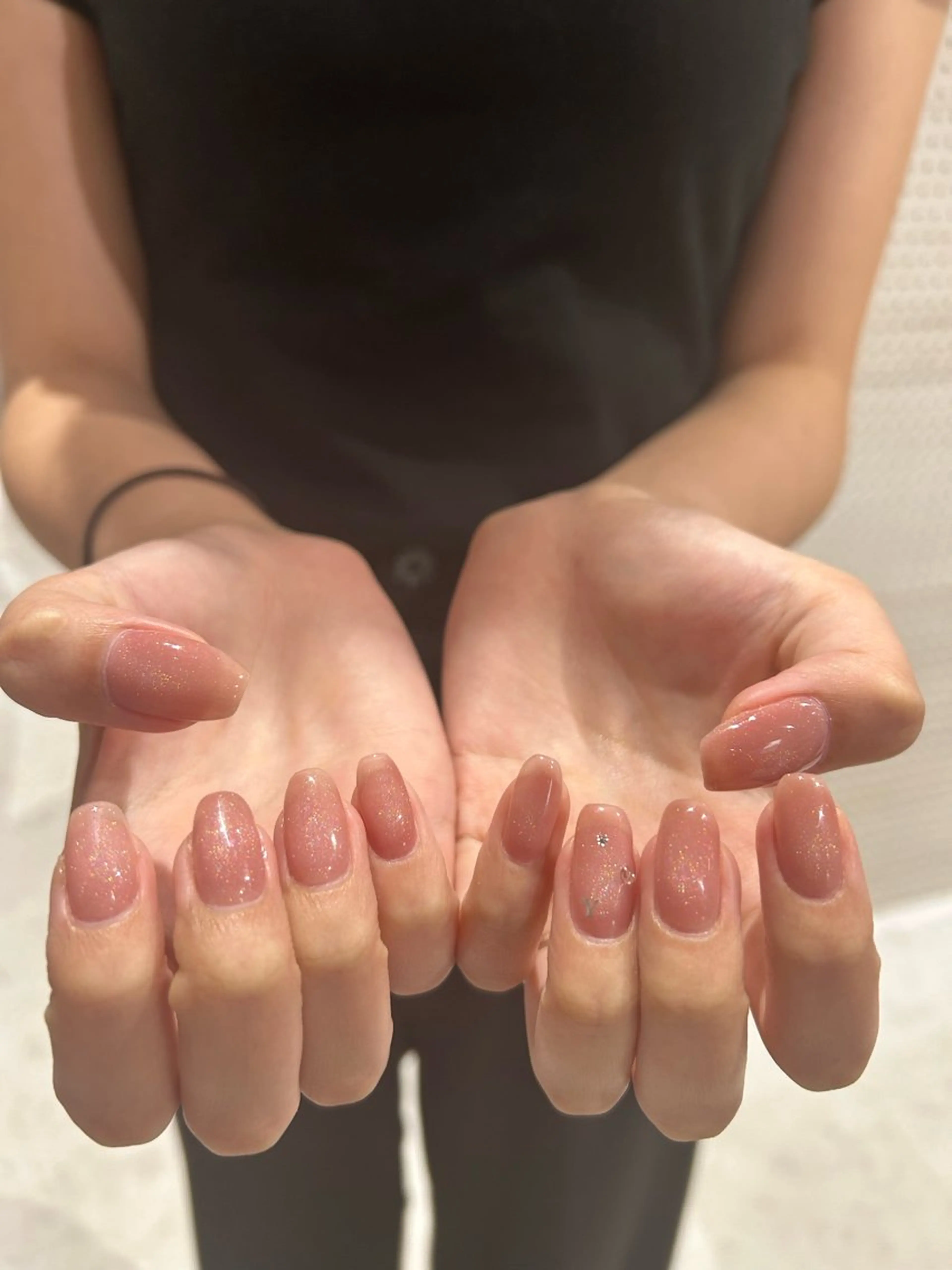 ネイル マグネットネイル ピンク 大山 なつみのネイルデザイン