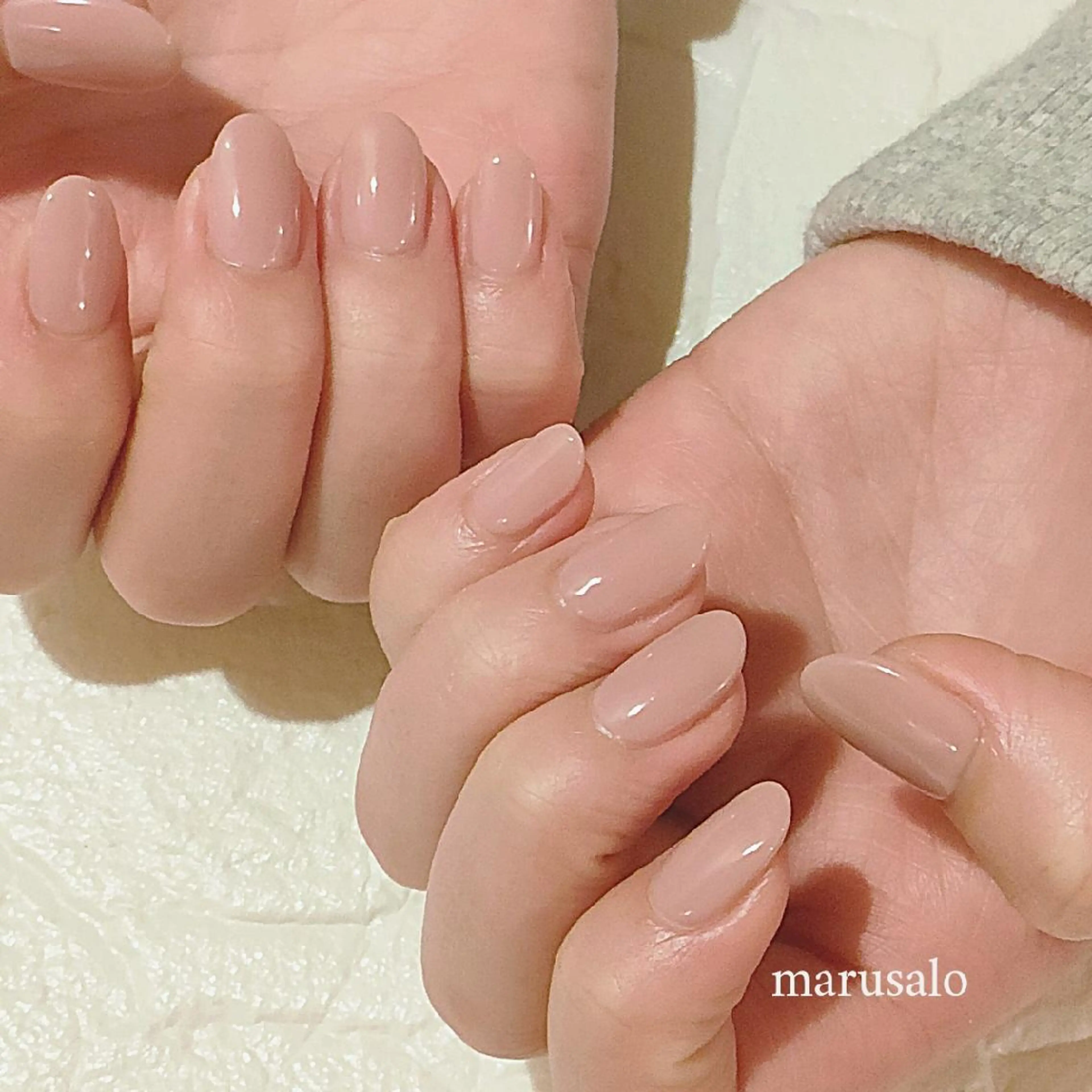 ネイル オフィスネイル ワンカラーネイル シンプルネイル ハンドネイル marusalo nailのネイルデザイン