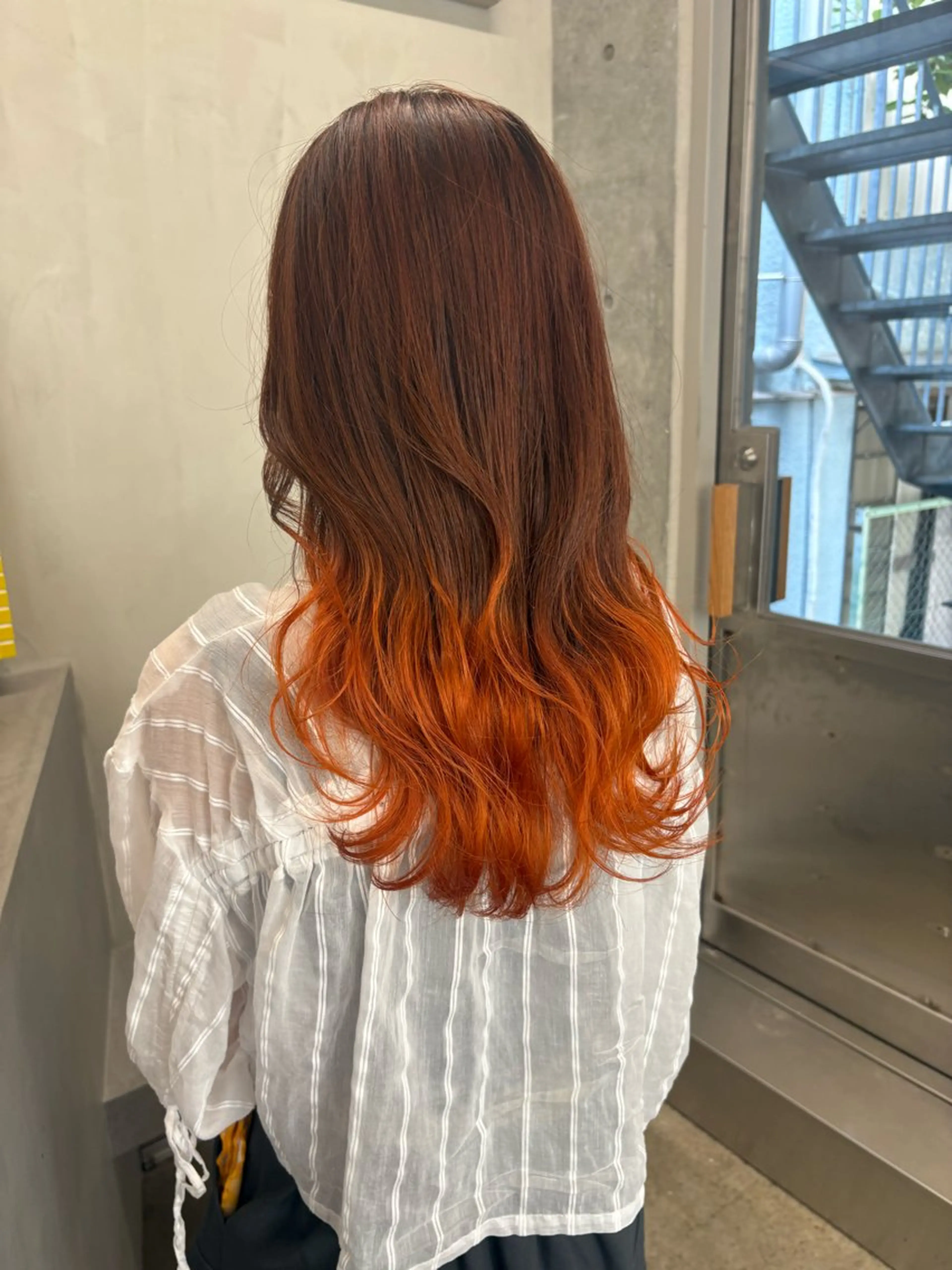 ロング カラー グラデーションカラー レイヤー/柔色 カラー/SAkiのヘアスタイル