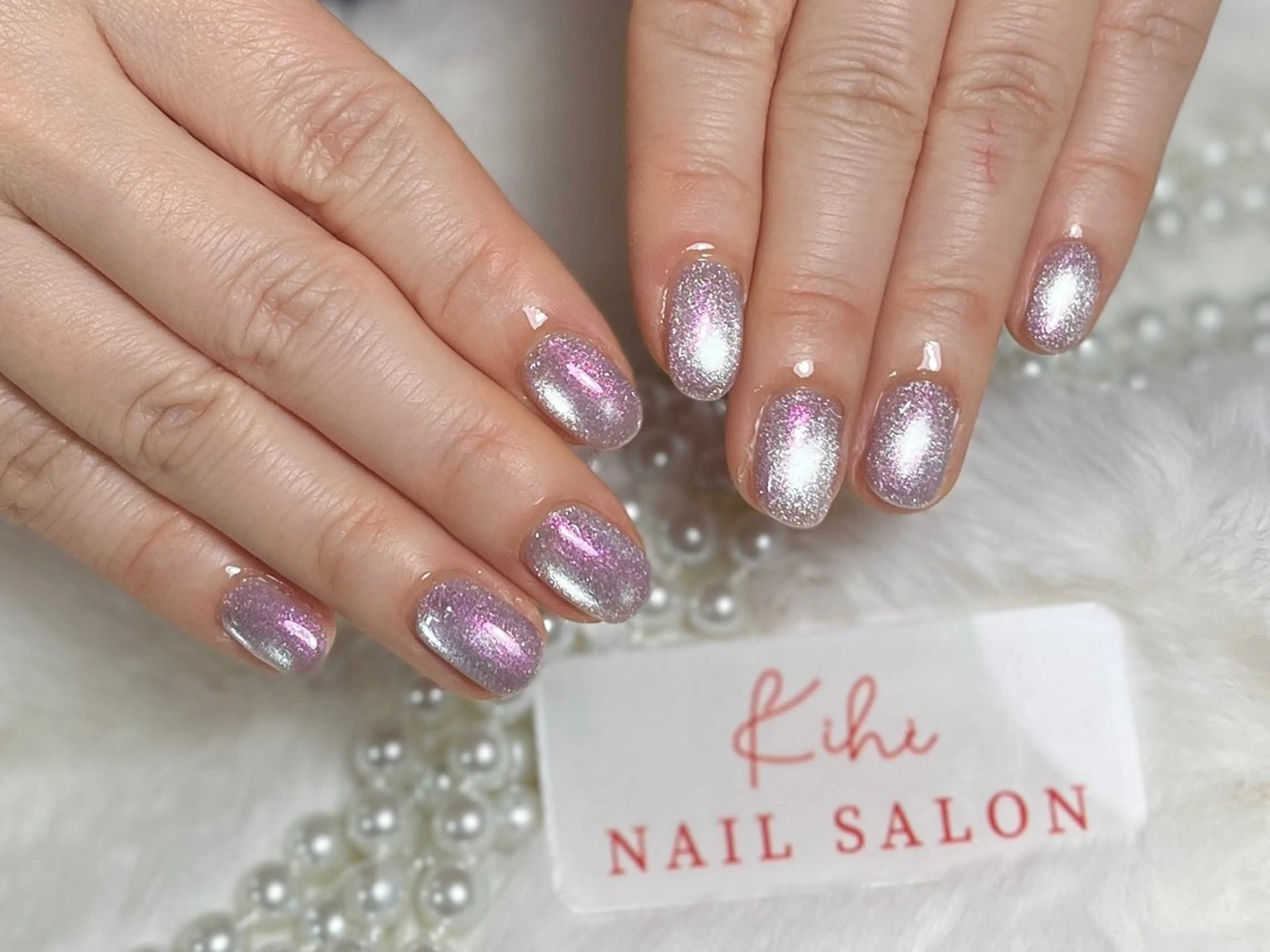 ネイル ハンドネイル ユリ🎀長さだし/ パラジェル/持ち込みのネイルデザイン