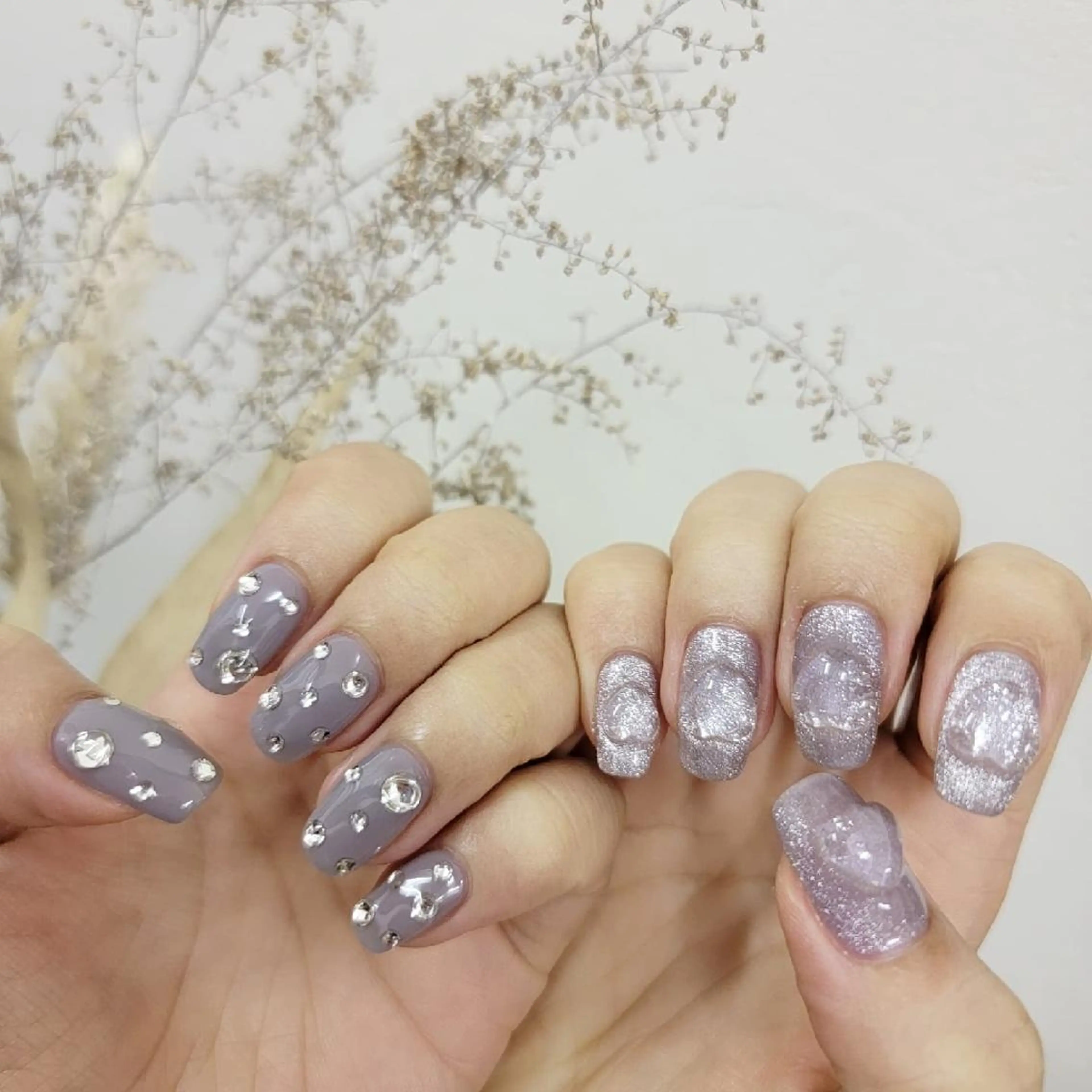 ネイル マグネットネイル ハンドネイル みよし市 nail salon*pomnal.co所属・Shimada Harukaのネイルデザイン