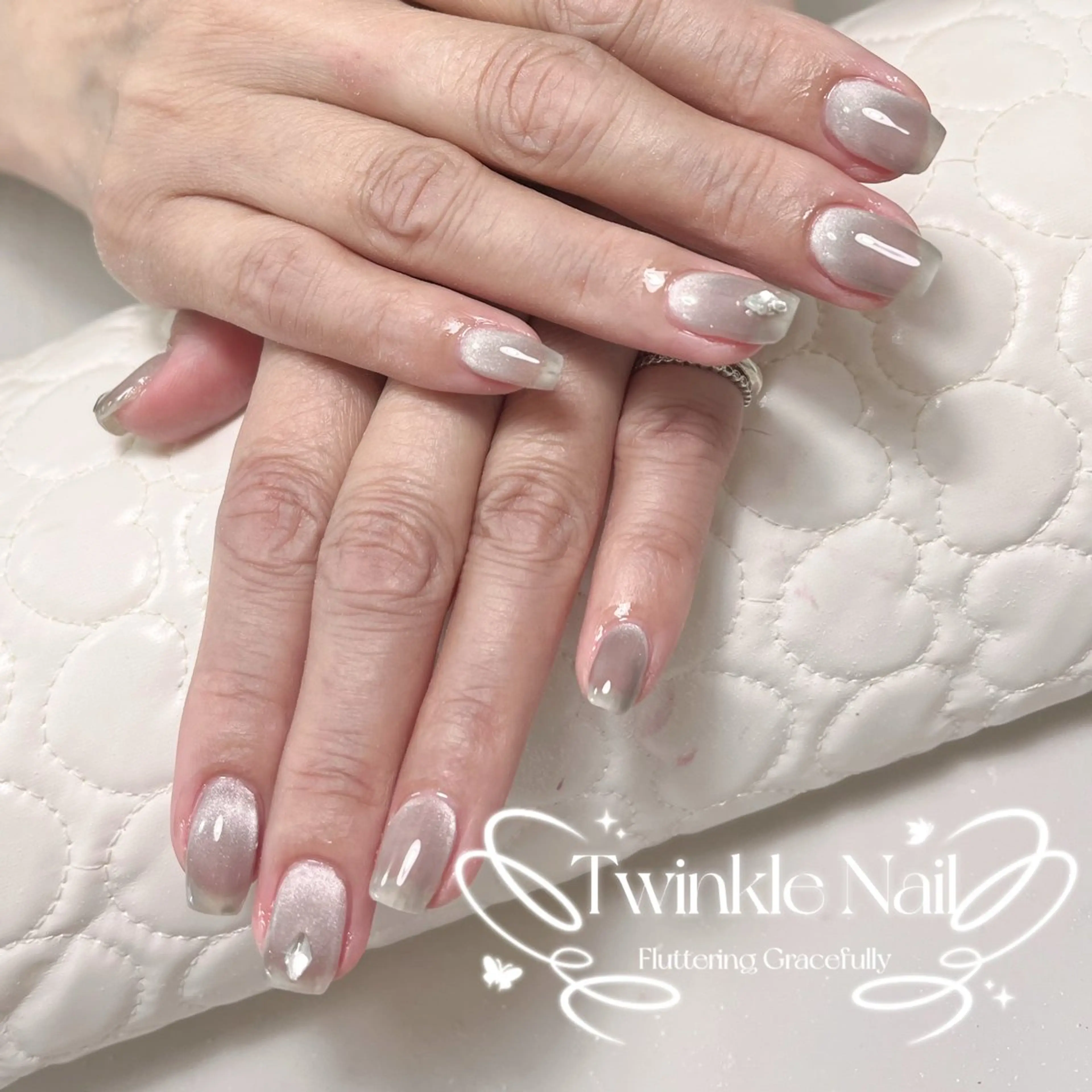 ネイル キラキラネイル マグネットネイル シンプルネイル Twinkle Nail Kuboのネイルデザイン