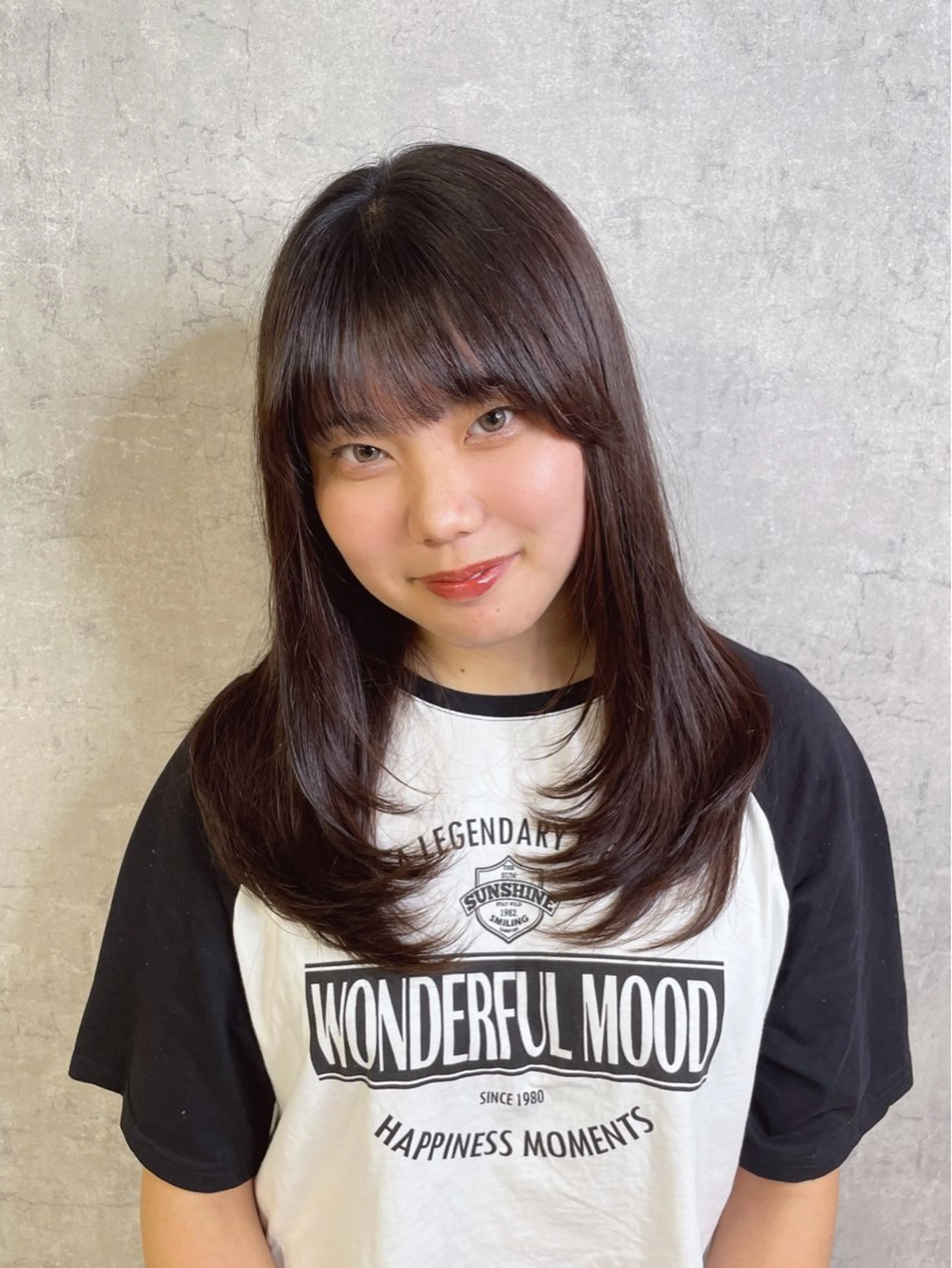 ミディアム 顔まわりレイヤー 顔周りカット 姫カット 髪質改善 韓国風ヘア カット トリートメント トレンド韓国ヘア 🇰🇷のんのヘアスタイル