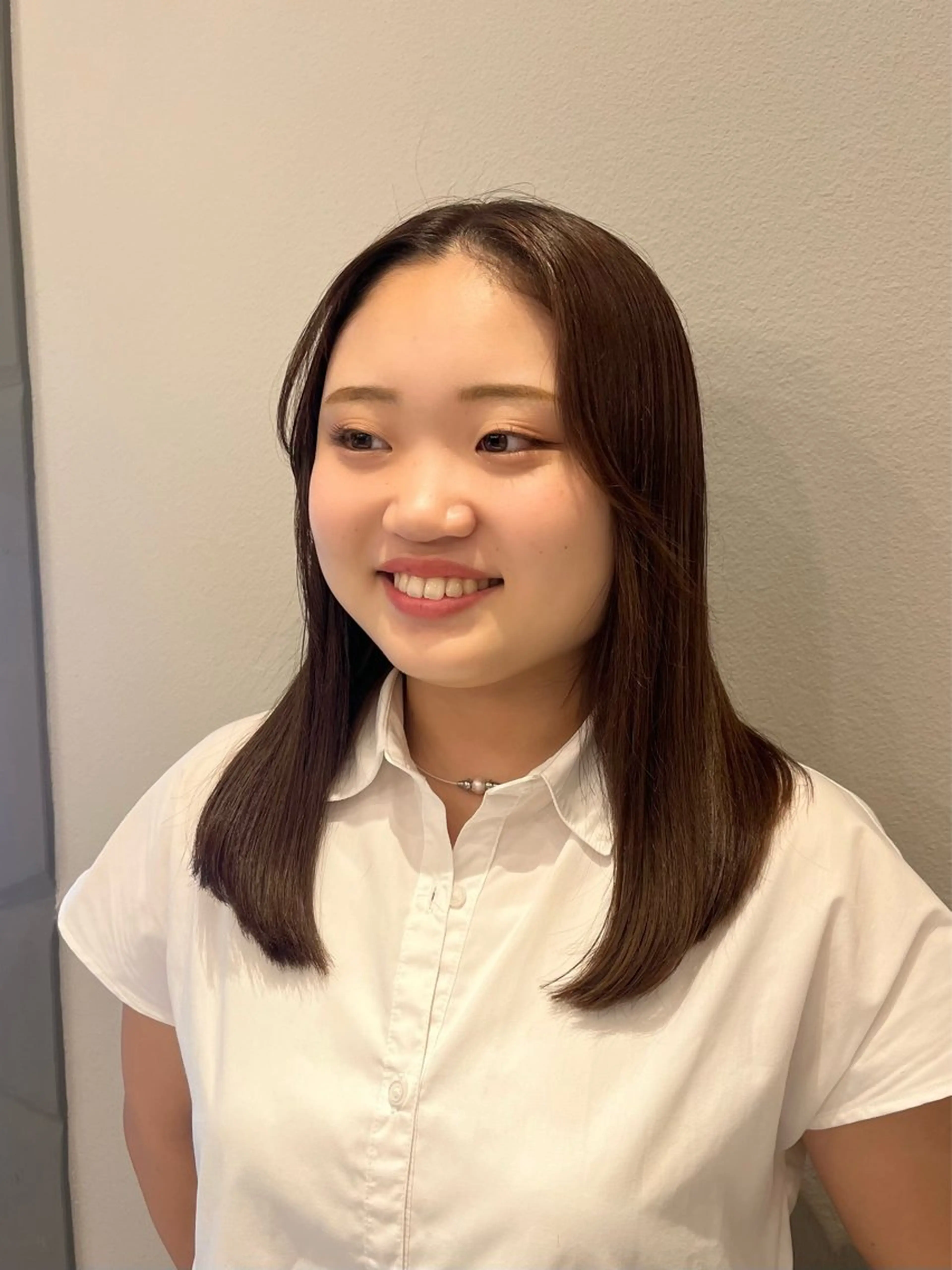 セミロング 髪質改善 ヘアカラー ヘアセット/ピンク /レッド/あつはのヘアスタイル