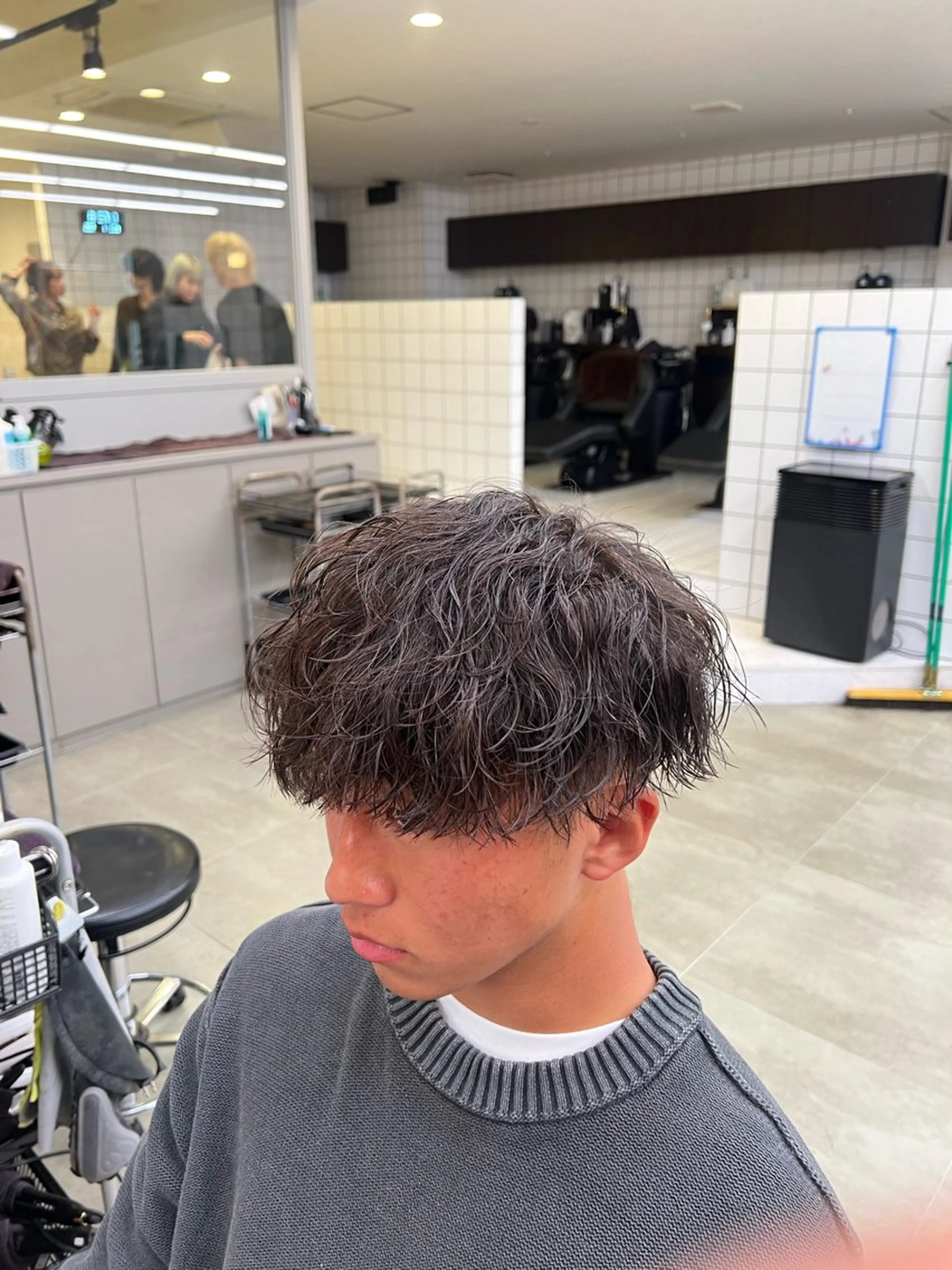 ショート カラー パーマ メンズ カット パーマ 韓国レイヤーカット /REIのヘアスタイル