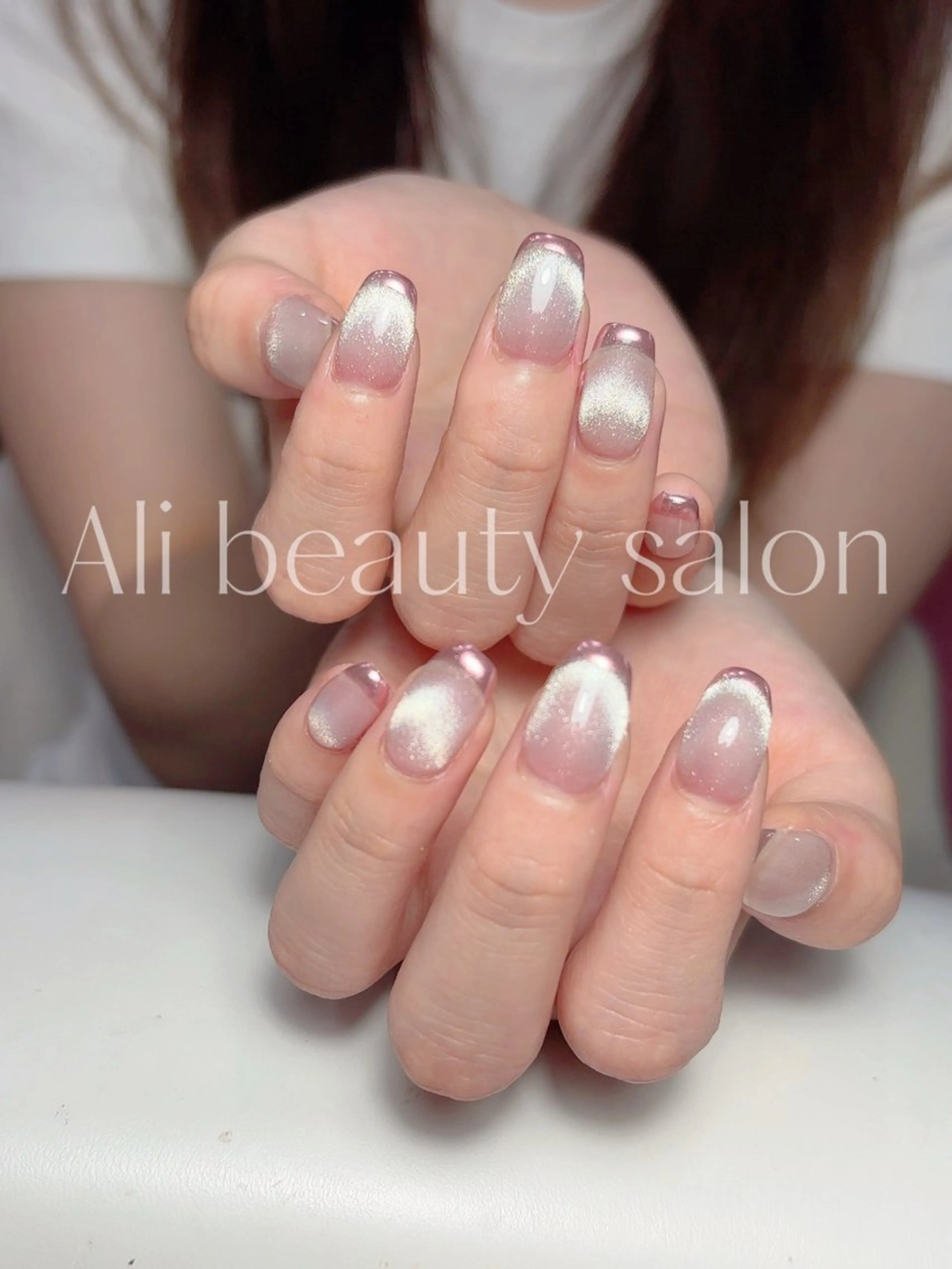 ネイル フレンチネイル マグネットネイル ミラーネイル ハンドネイル Ali 新小岩 ネイル専門のネイルデザイン