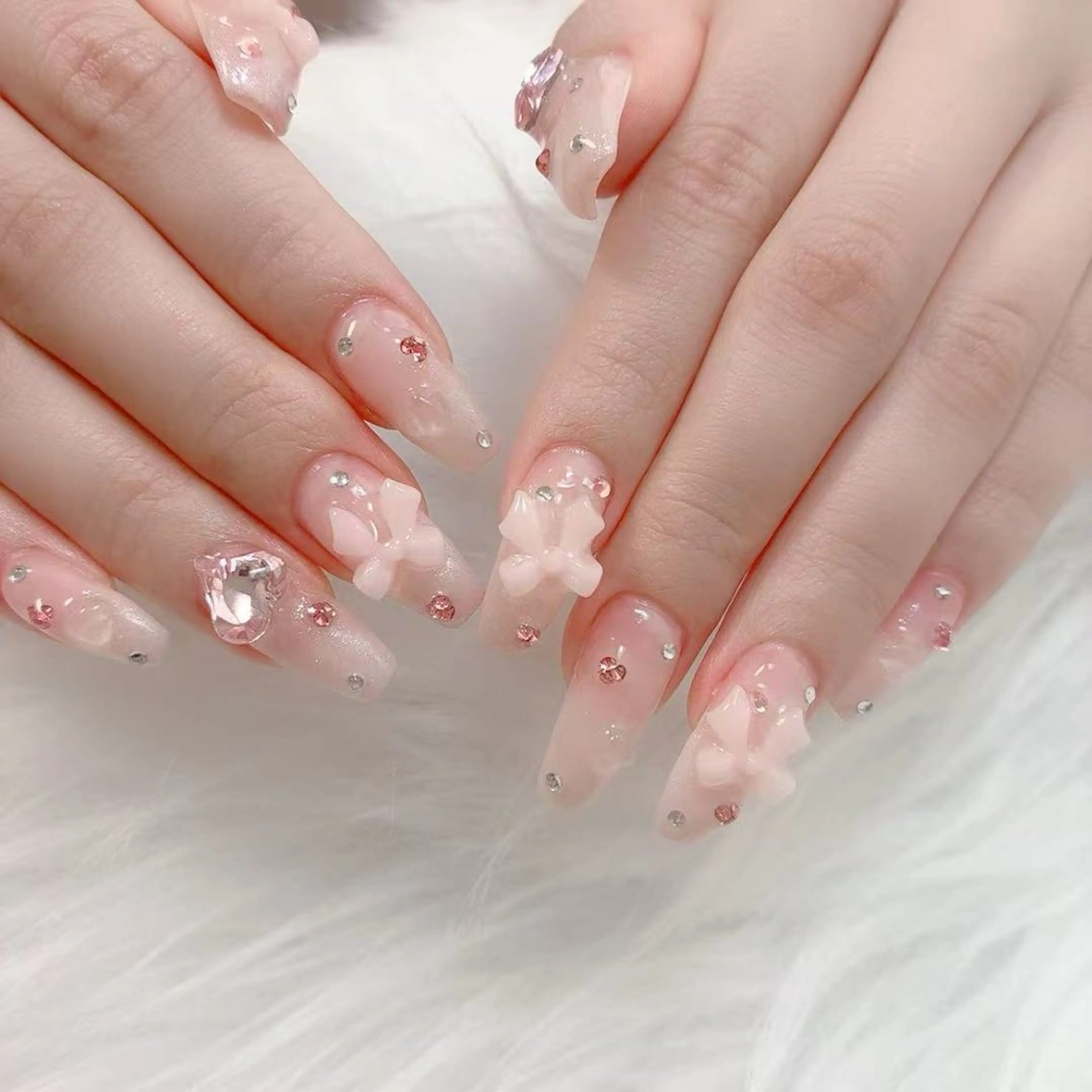 ネイル アニマル柄 チークネイル フラッシュネイル フットネイル フレンチネイル ハンドネイル 長さだし/持込/ ins風ネイル/Umのネイルデザイン